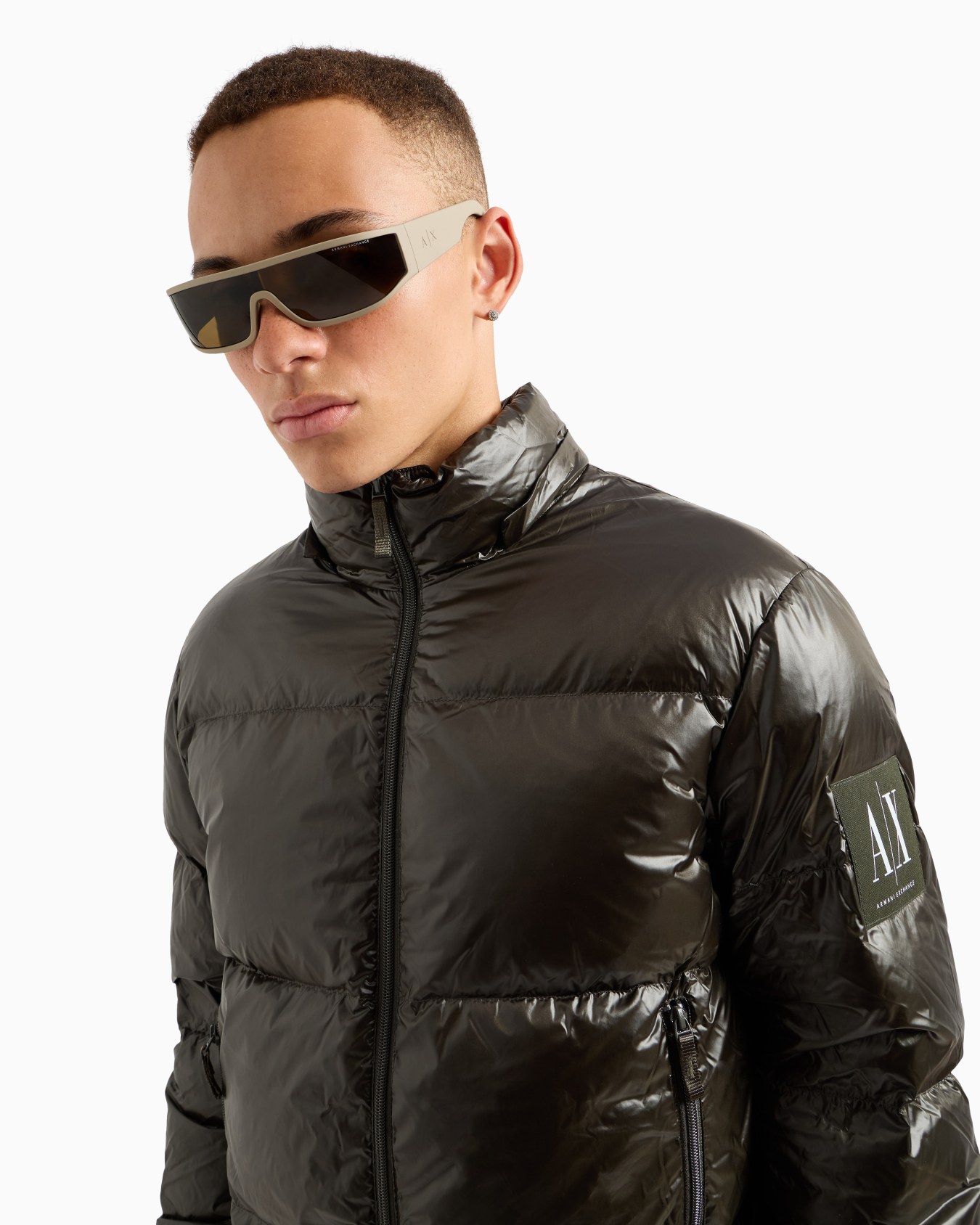 Full zip down jacket with hood Slide 4