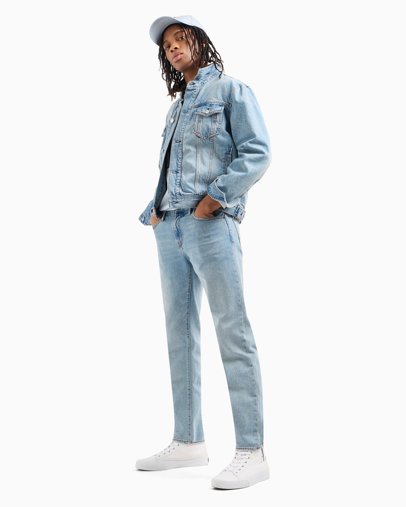 Veste en jean effet usé Diapositive 3