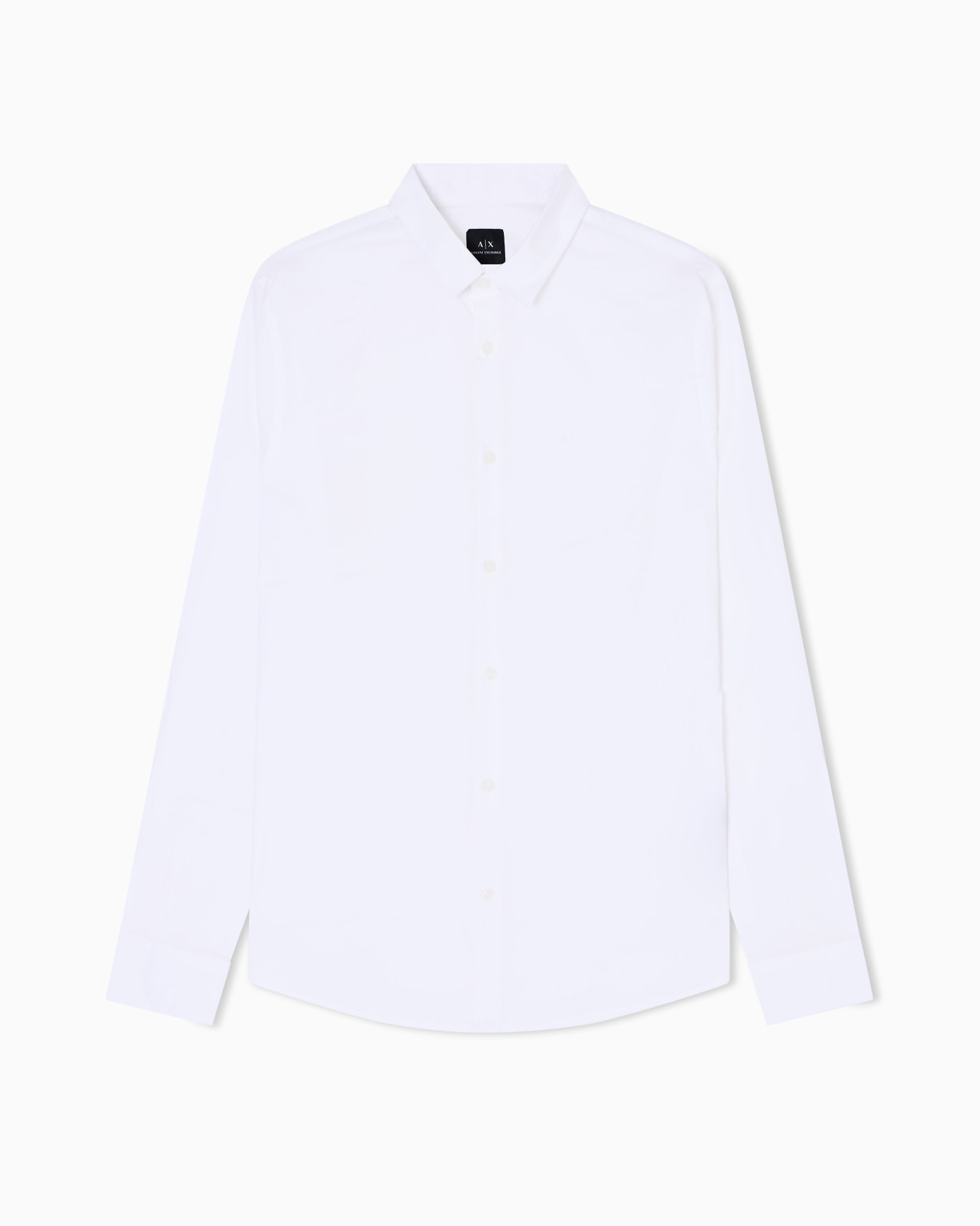 Slim fit shirt in stretch cotton poplin Slide 0
