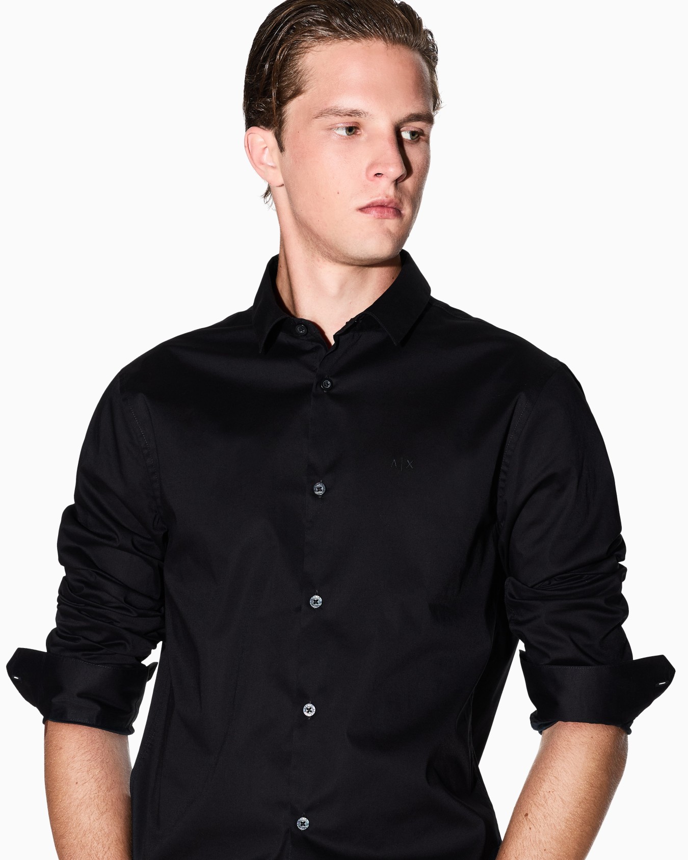 Slim-Fit-Hemd aus Stretch-Baumwollpopeline Folie 4