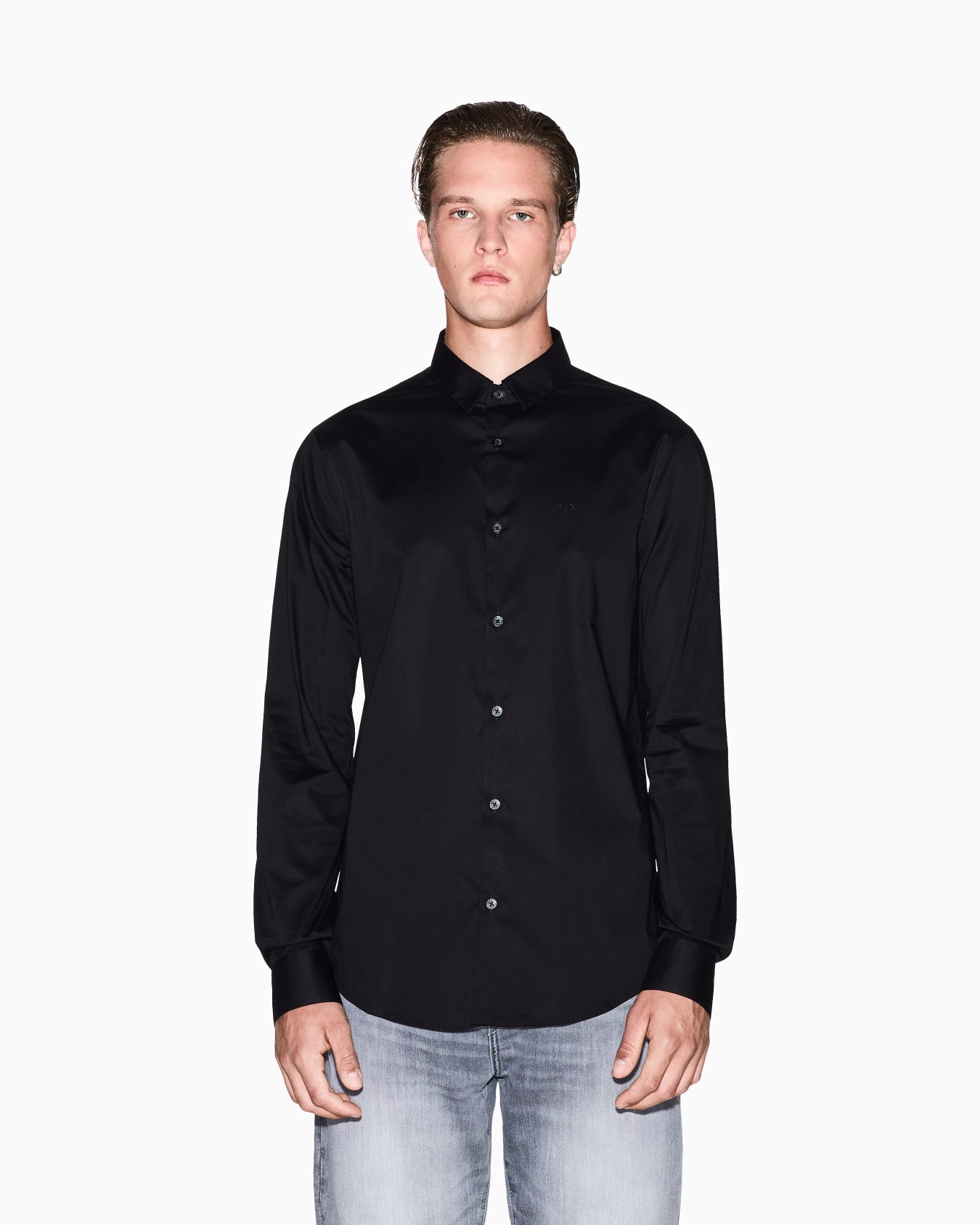 Slim-Fit-Hemd aus Stretch-Baumwollpopeline Folie 3