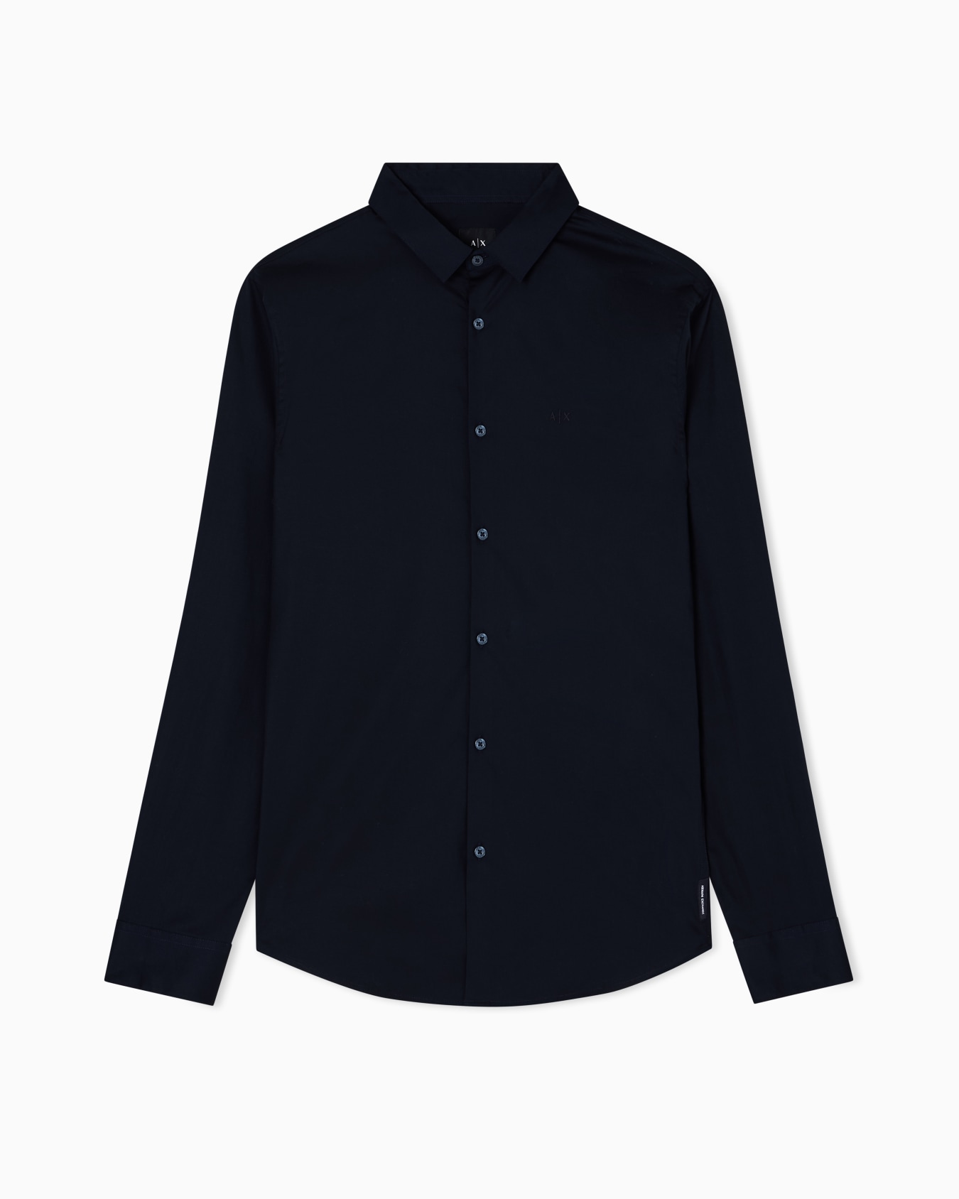 Chemise coupe slim en popeline de coton stretch Diapositive 0