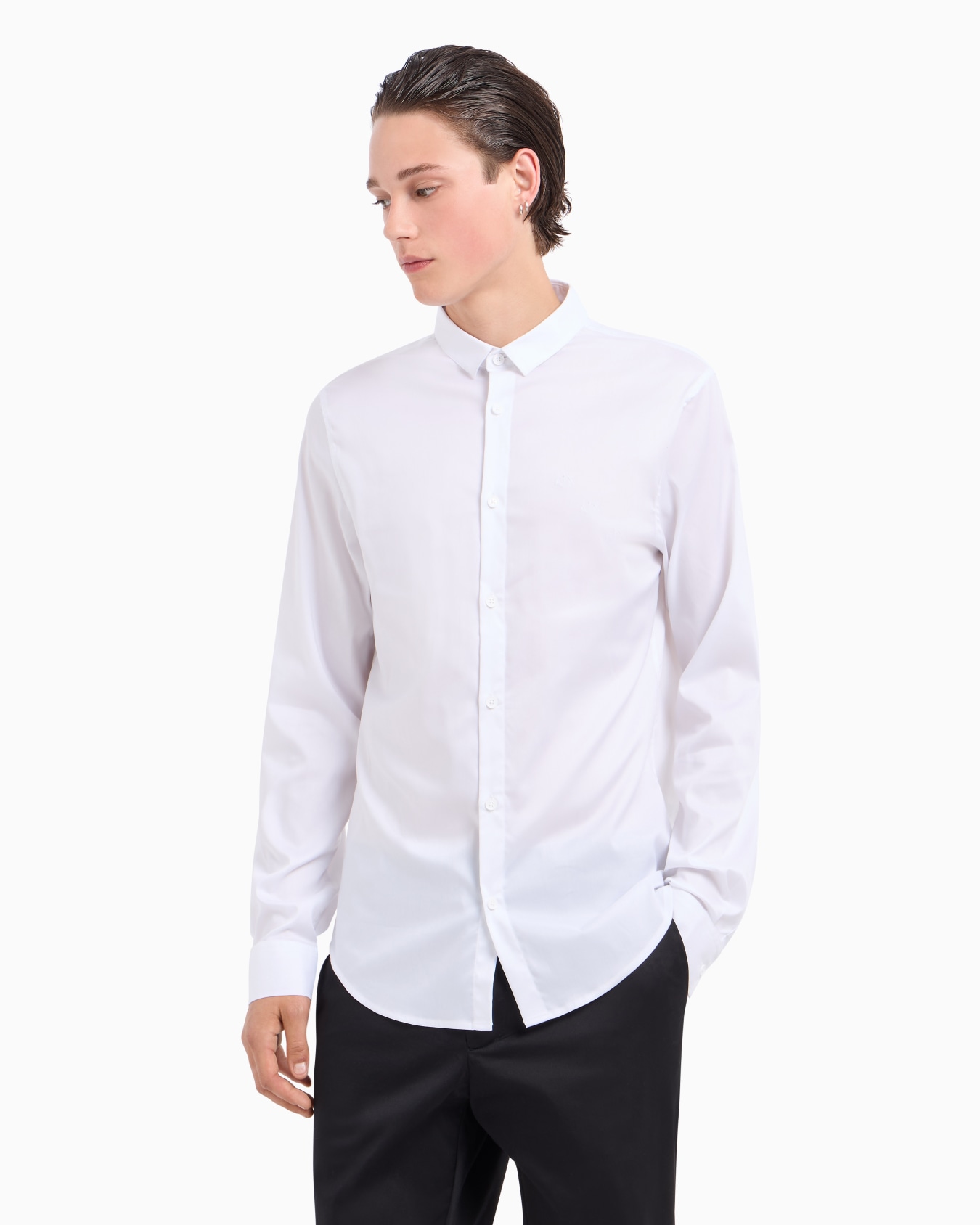 Regular fit shirt in ultra stretch fabric Slide 3