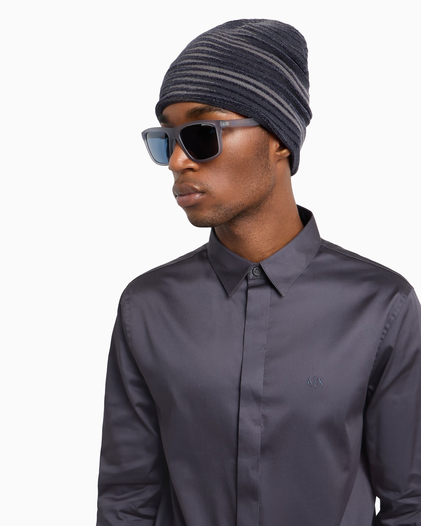Chemise Slim Fit en satin stretch Diapositive 4