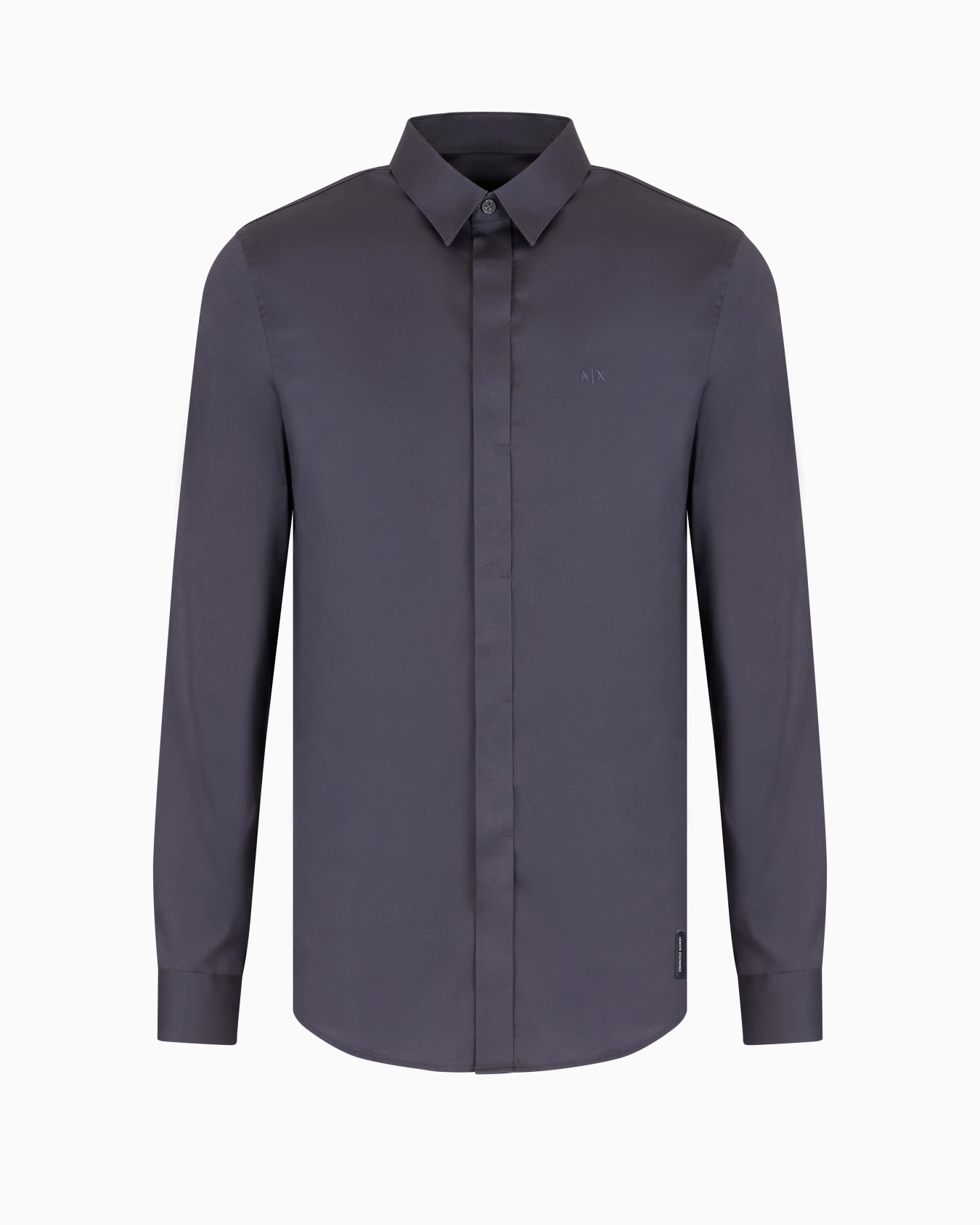 Chemise Slim Fit en satin stretch Diapositive 0