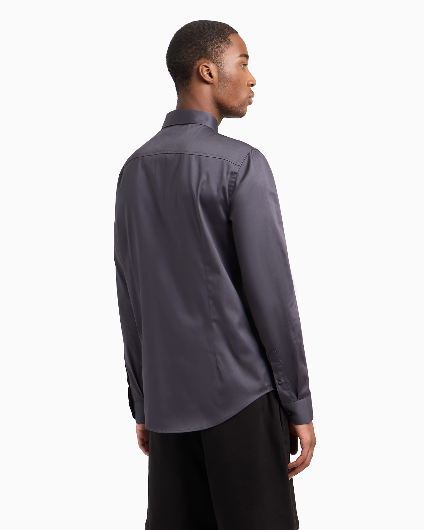 Chemise Slim Fit en satin stretch Diapositive 2