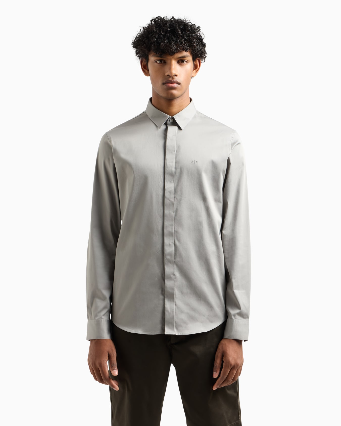 Slim fit cotton shirt Diapositiva 3