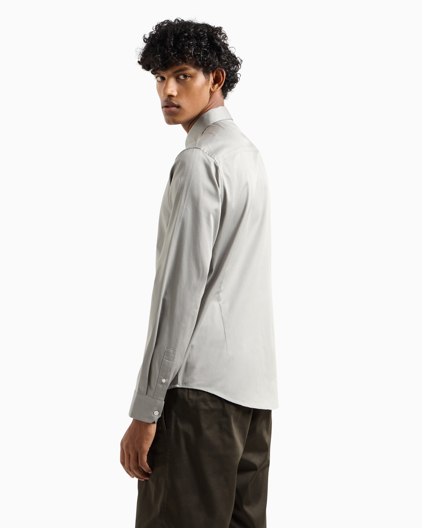 Slim fit cotton shirt Diapositiva 2