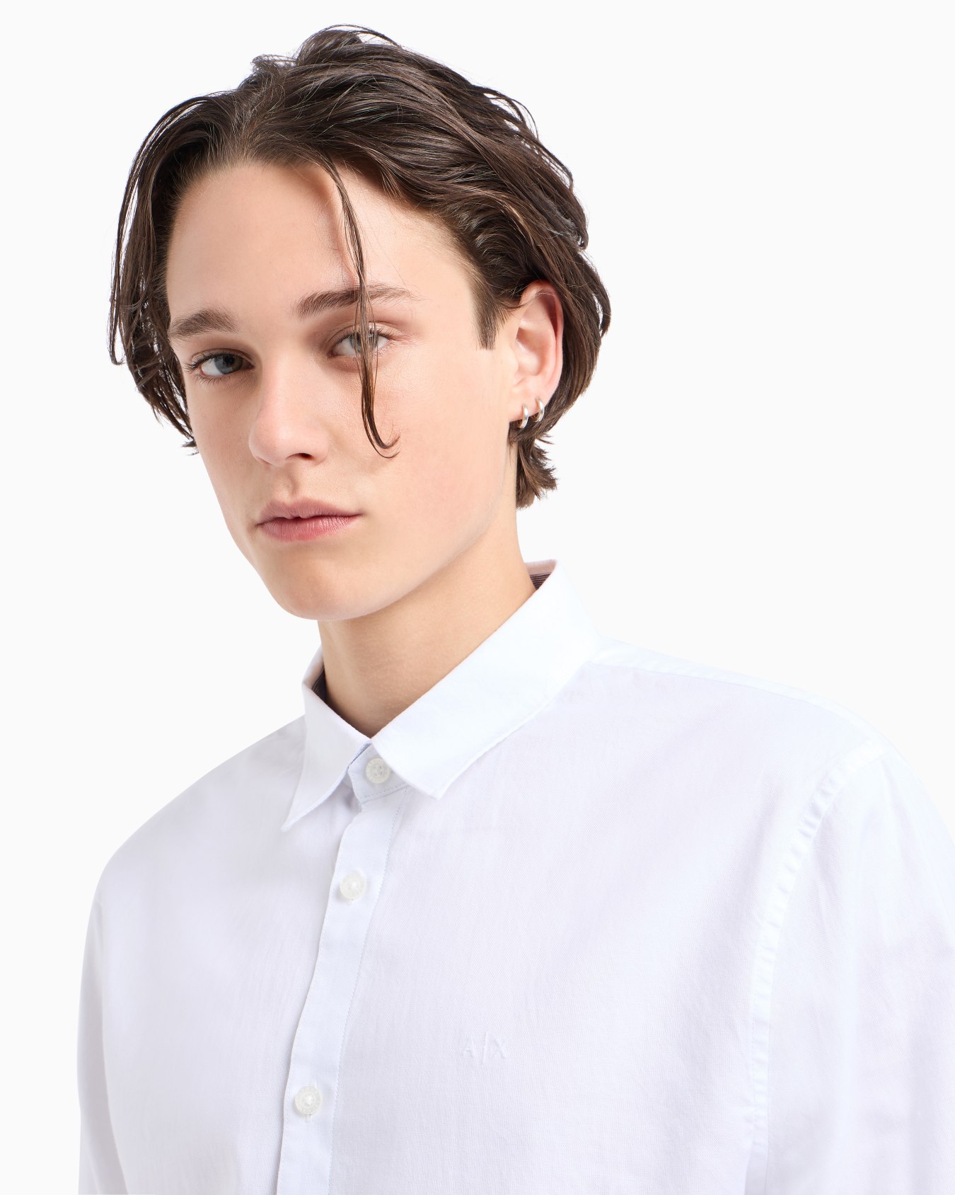 Slim fit cotton pique shirt Slide 4