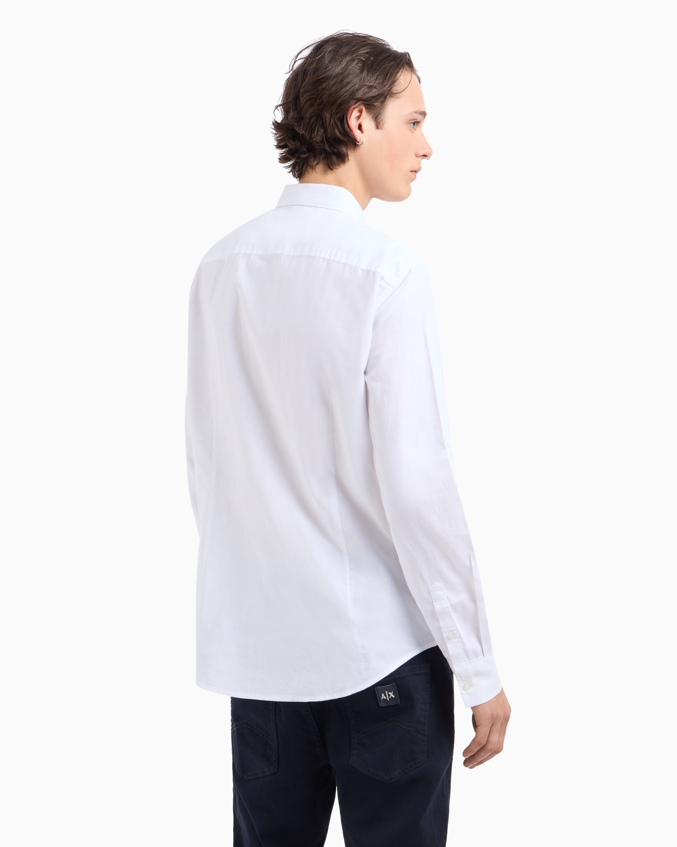 Slim fit cotton pique shirt Slide 2