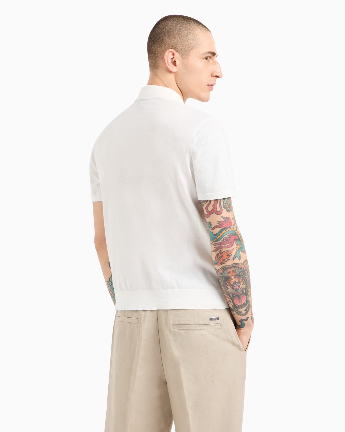 Pique polo shirt with contrasting details Slide 2