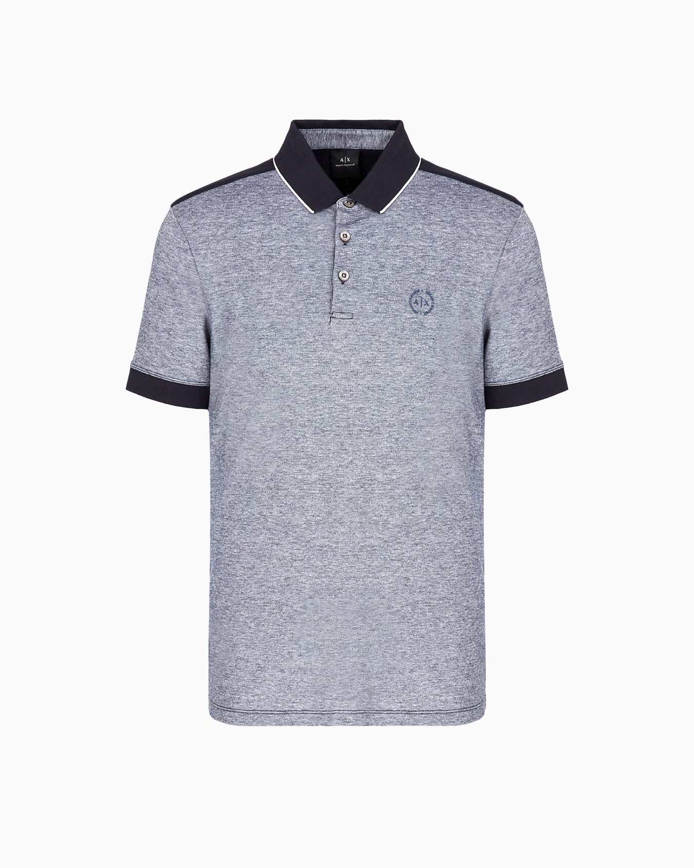 Cotton polo with contrasting details Slide 0