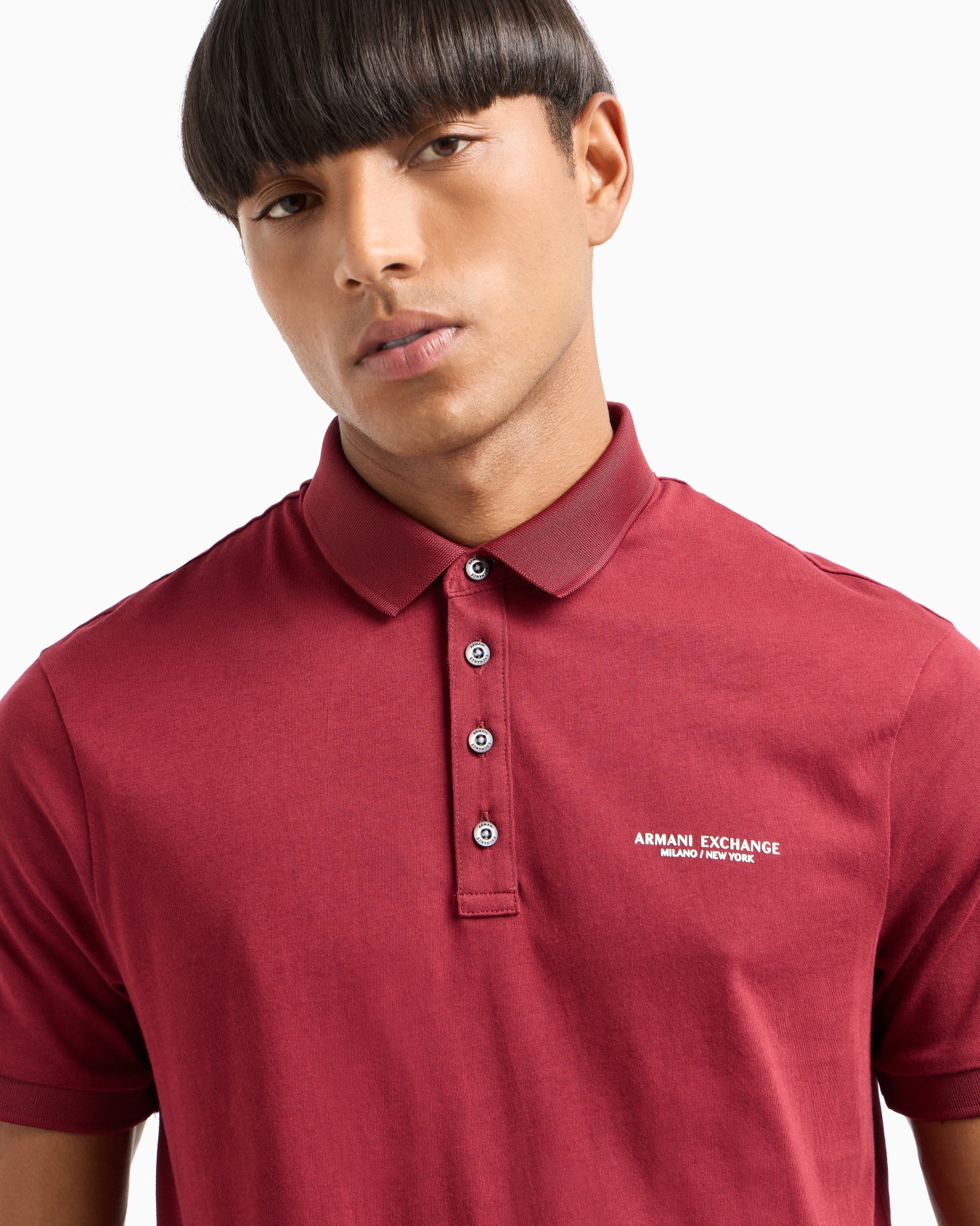 Polo shirt in Milan/New York jersey Slide 4