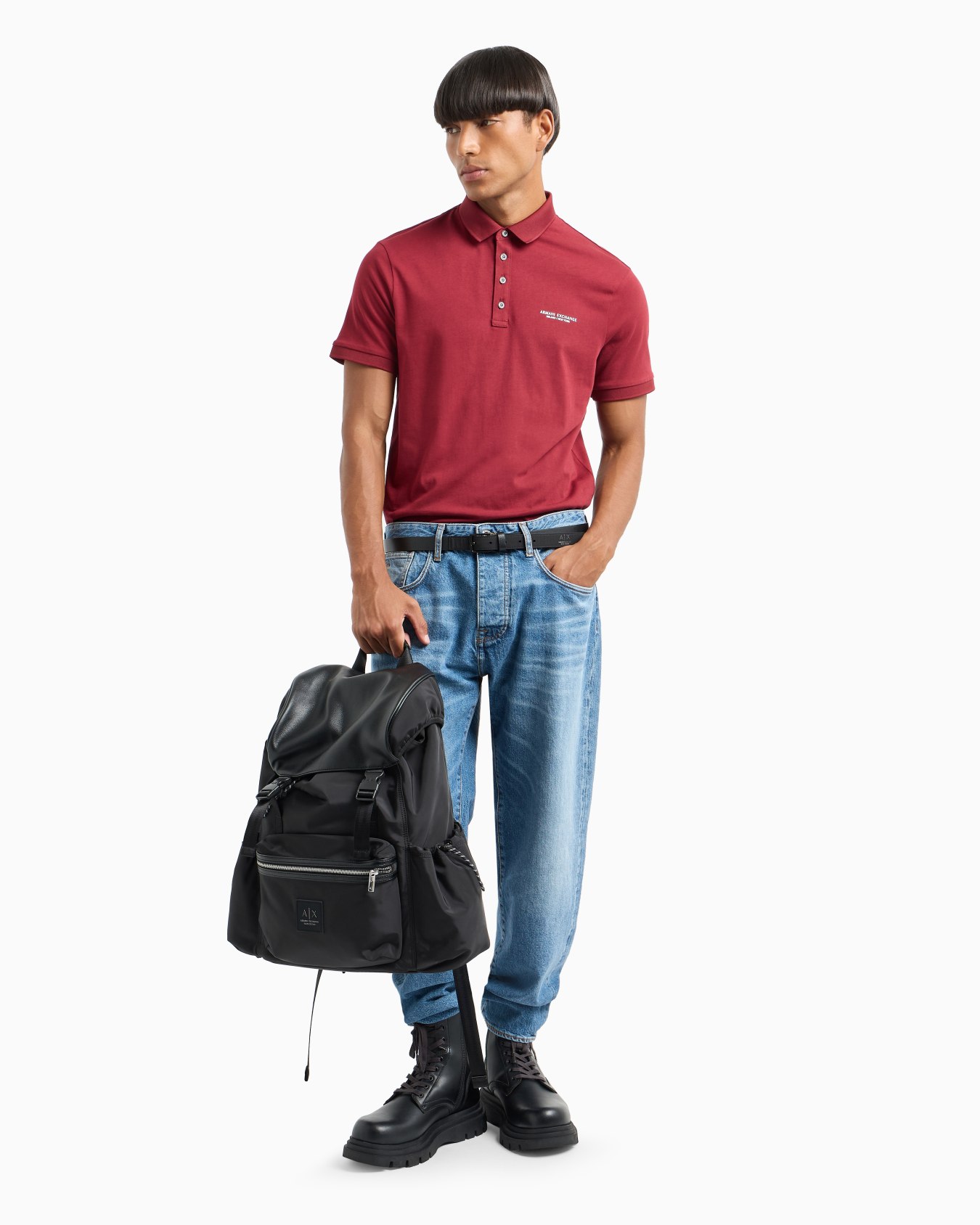Polo shirt in Milan/New York jersey Slide 3