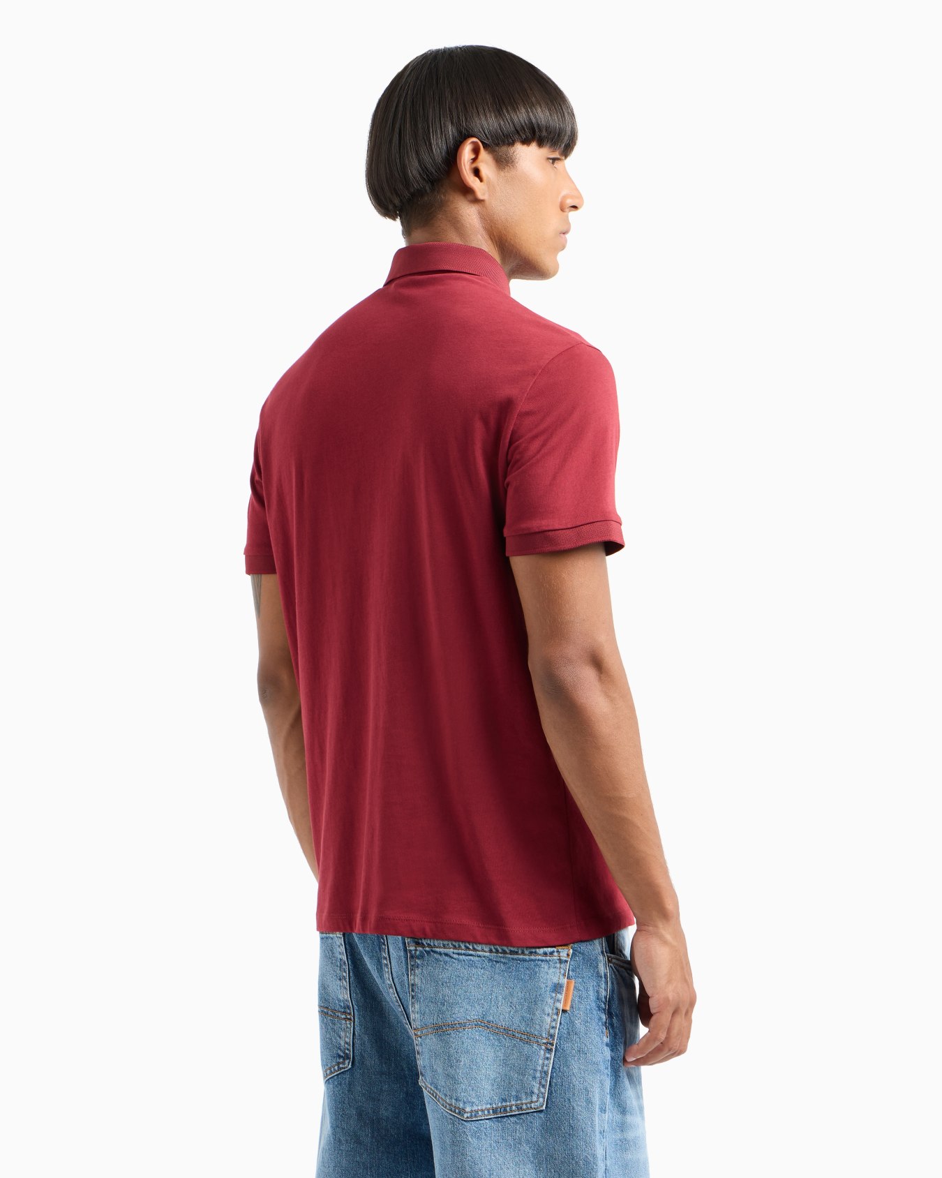Polo shirt in Milan/New York jersey Slide 2