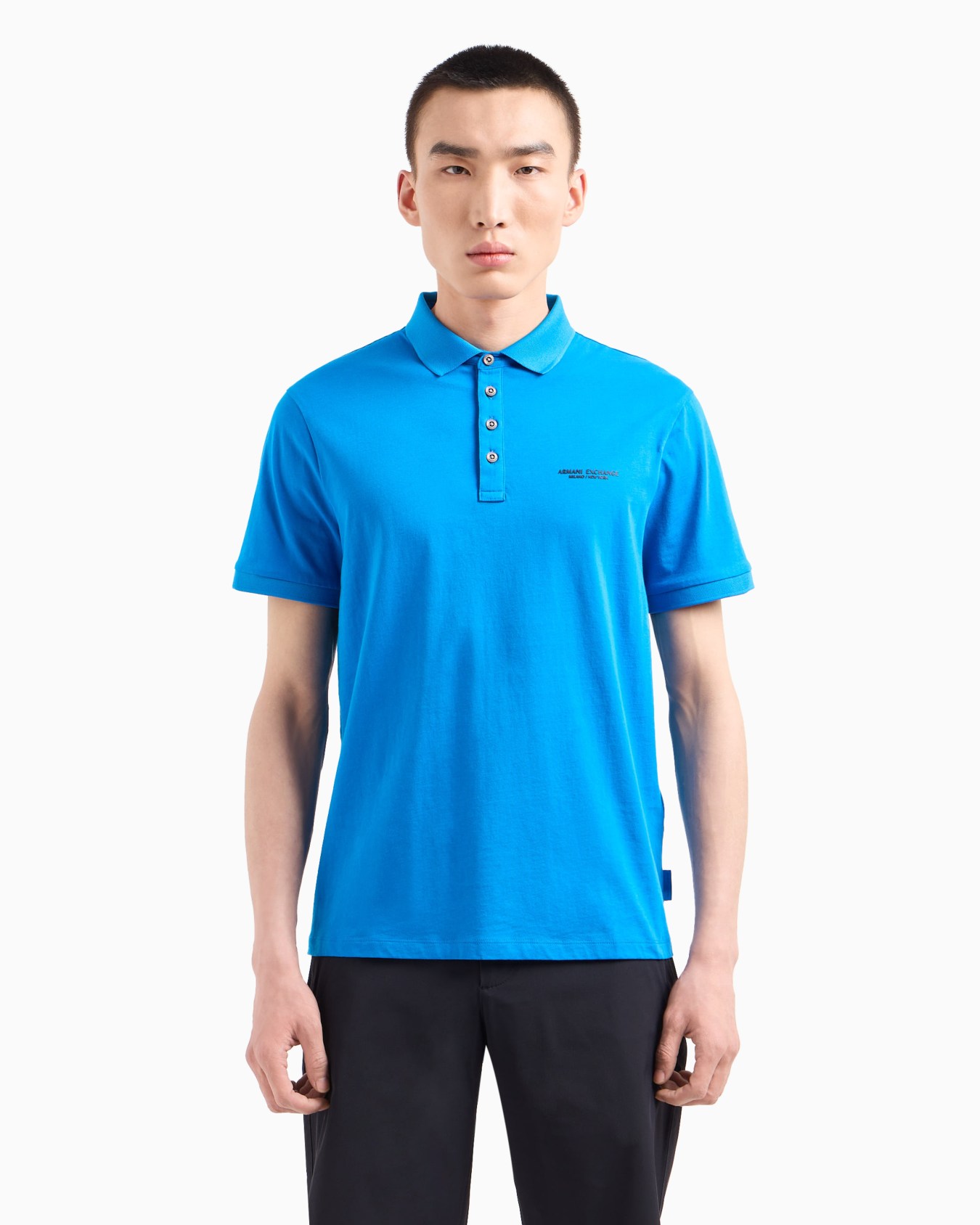 Polo shirt in Milan/New York jersey Diapositiva 1