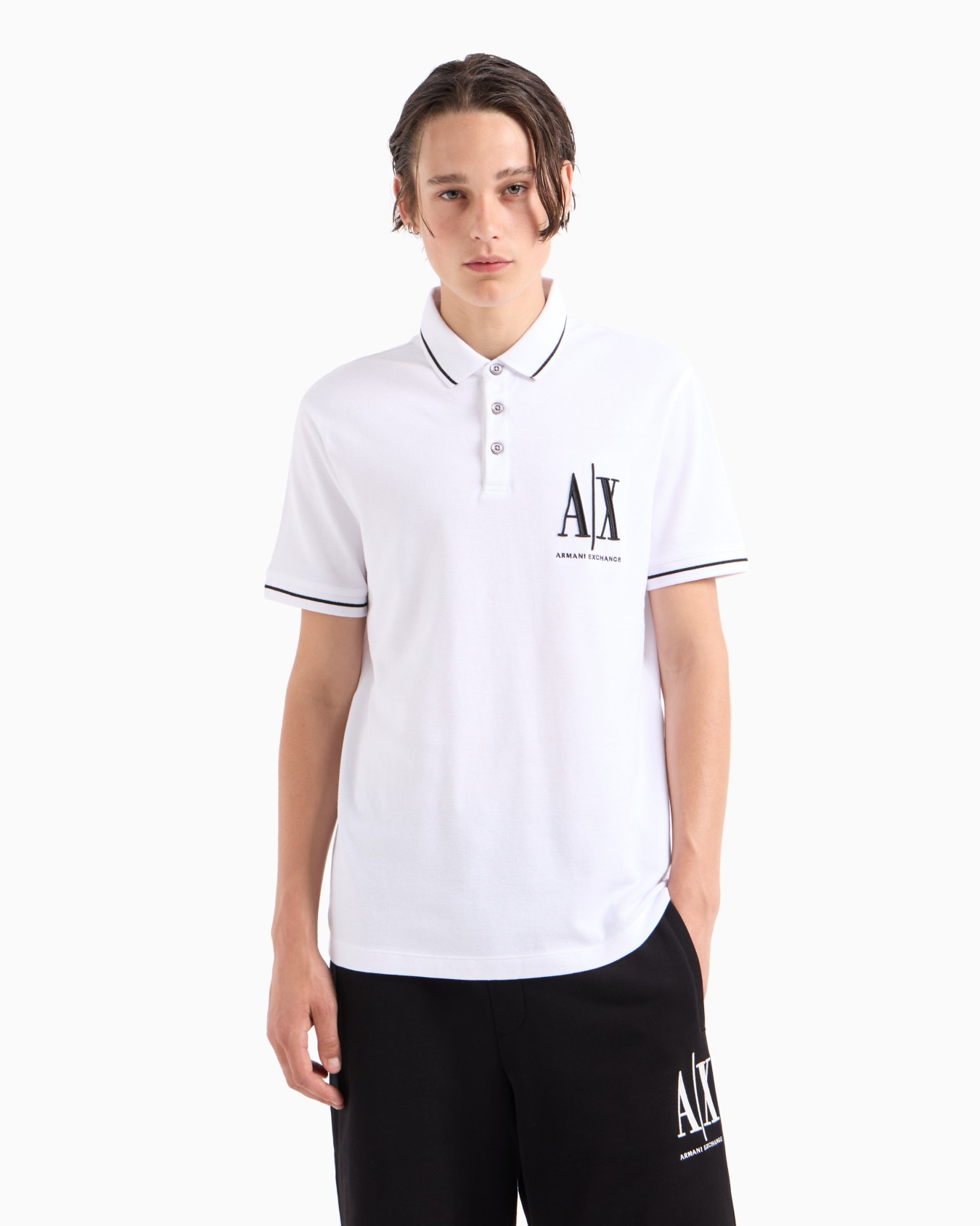 Regular fit polo shirt in Icon Project piquet Slide 1