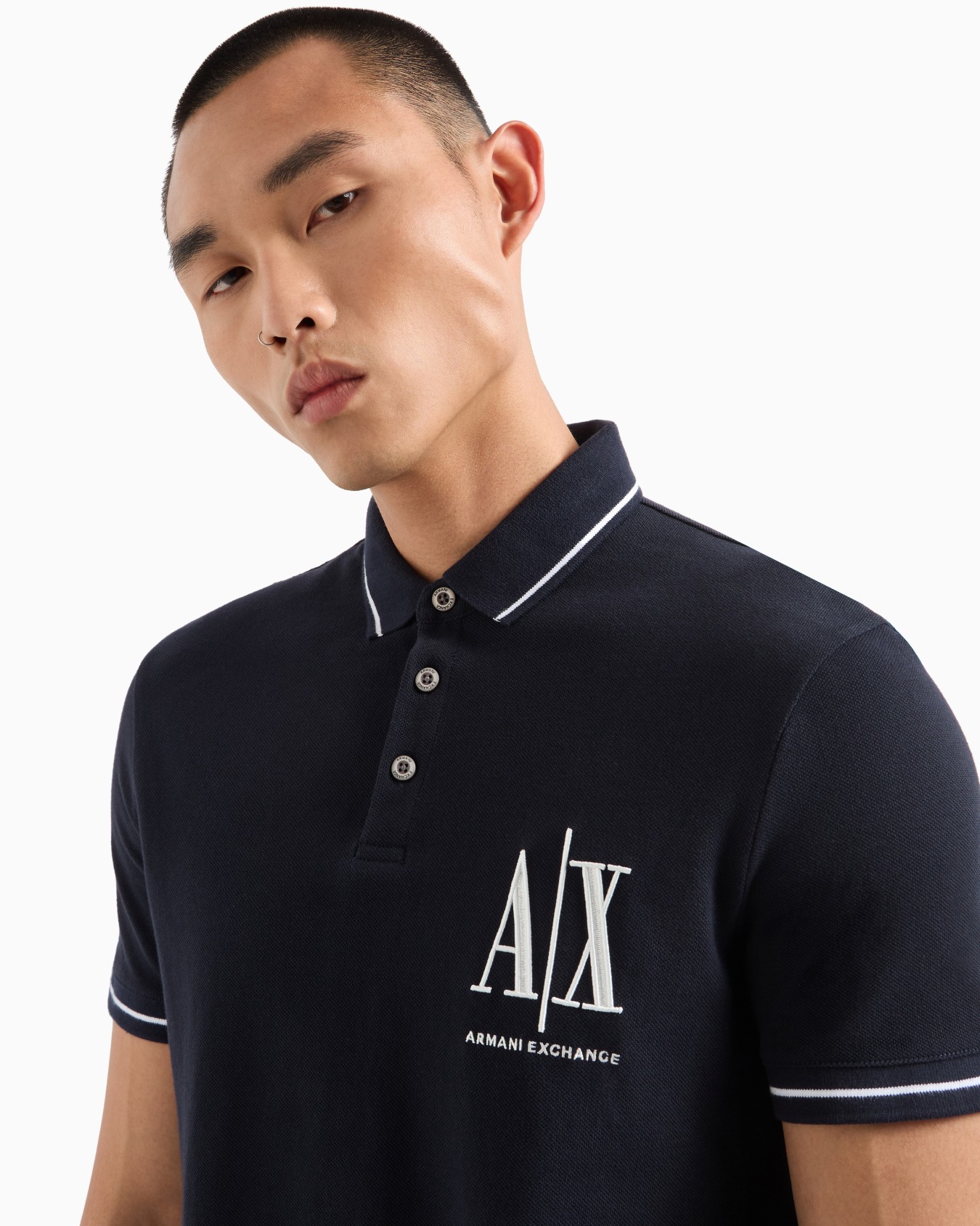 Regular fit polo shirt in Icon Project piquet Slide 4
