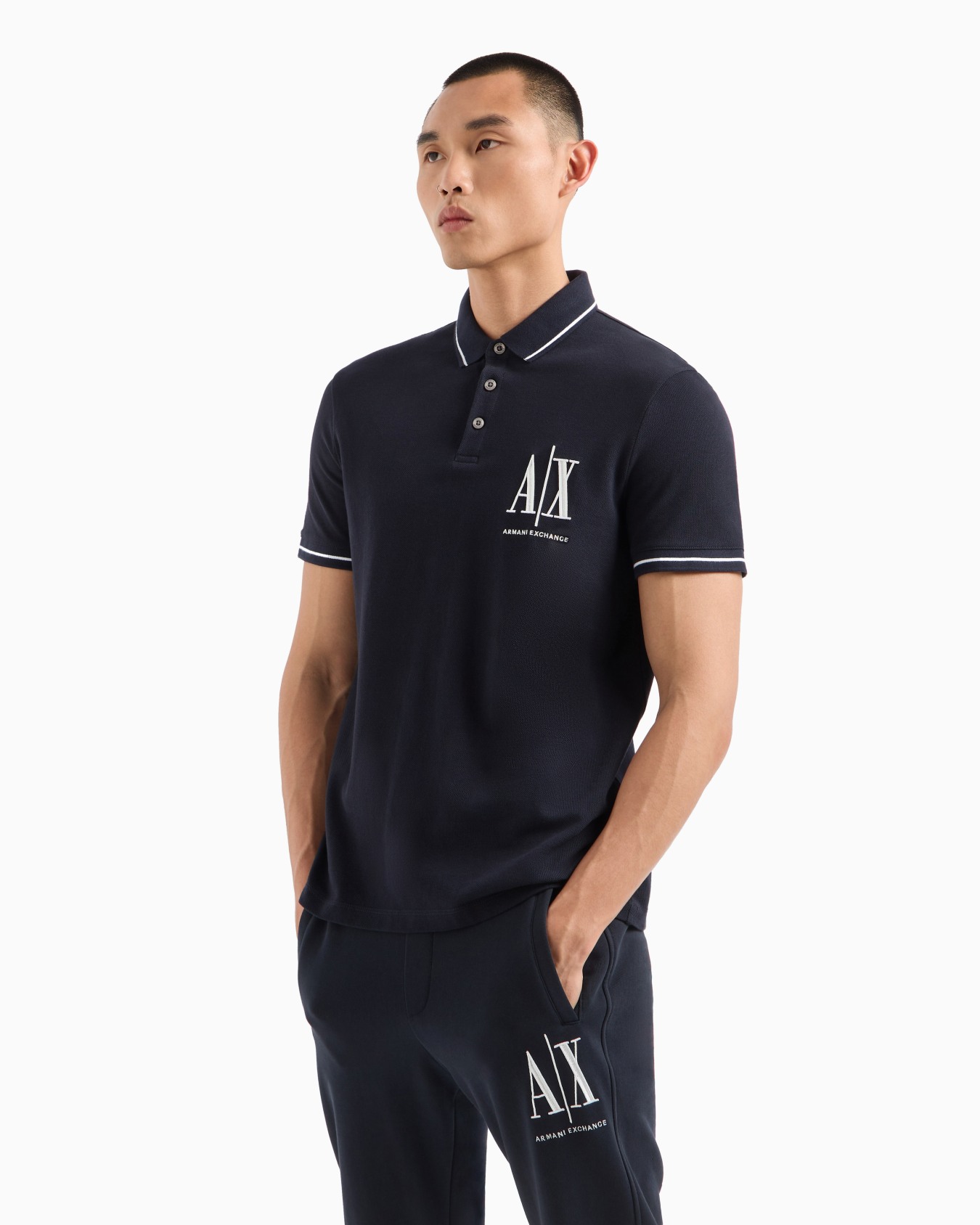 Regular fit polo shirt in Icon Project piquet Slide 1