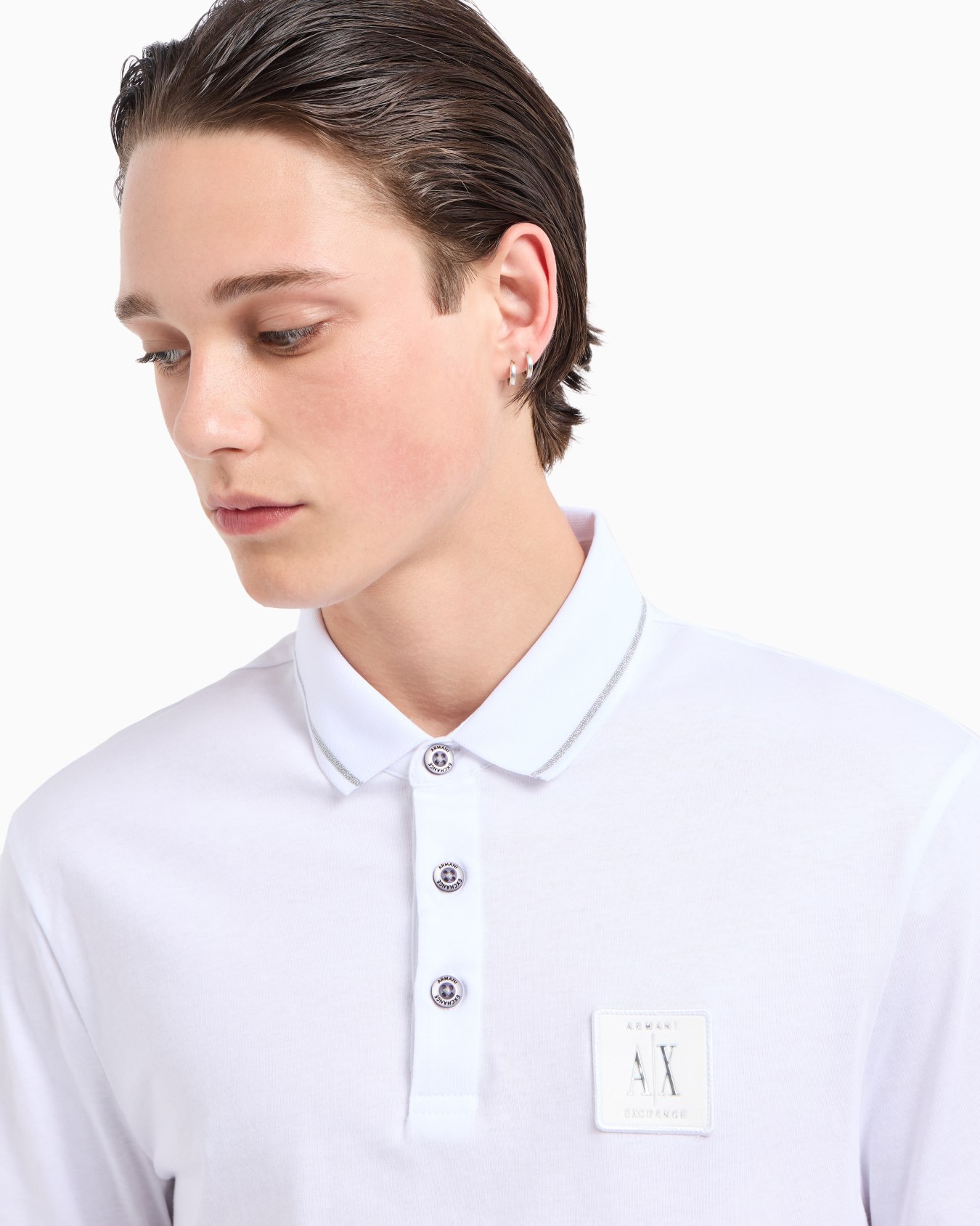 Regular fit cotton jersey polo shirt Slide 4