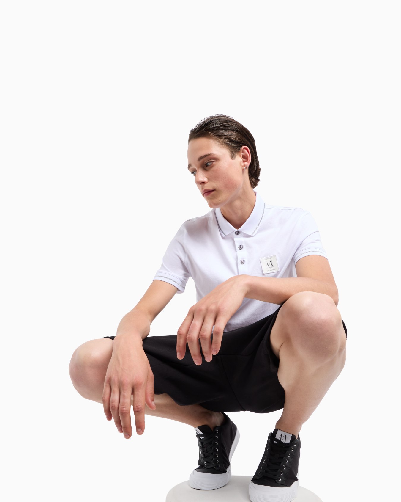 Regular fit cotton jersey polo shirt Slide 3