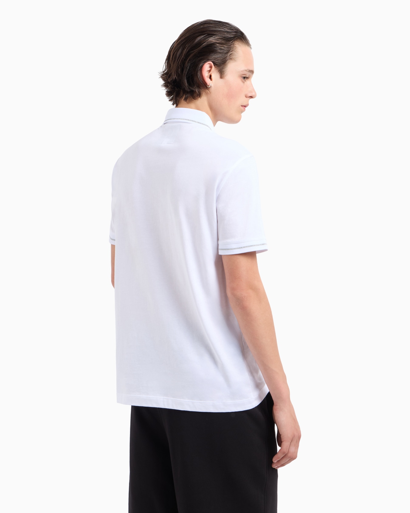 Regular fit cotton jersey polo shirt Slide 2