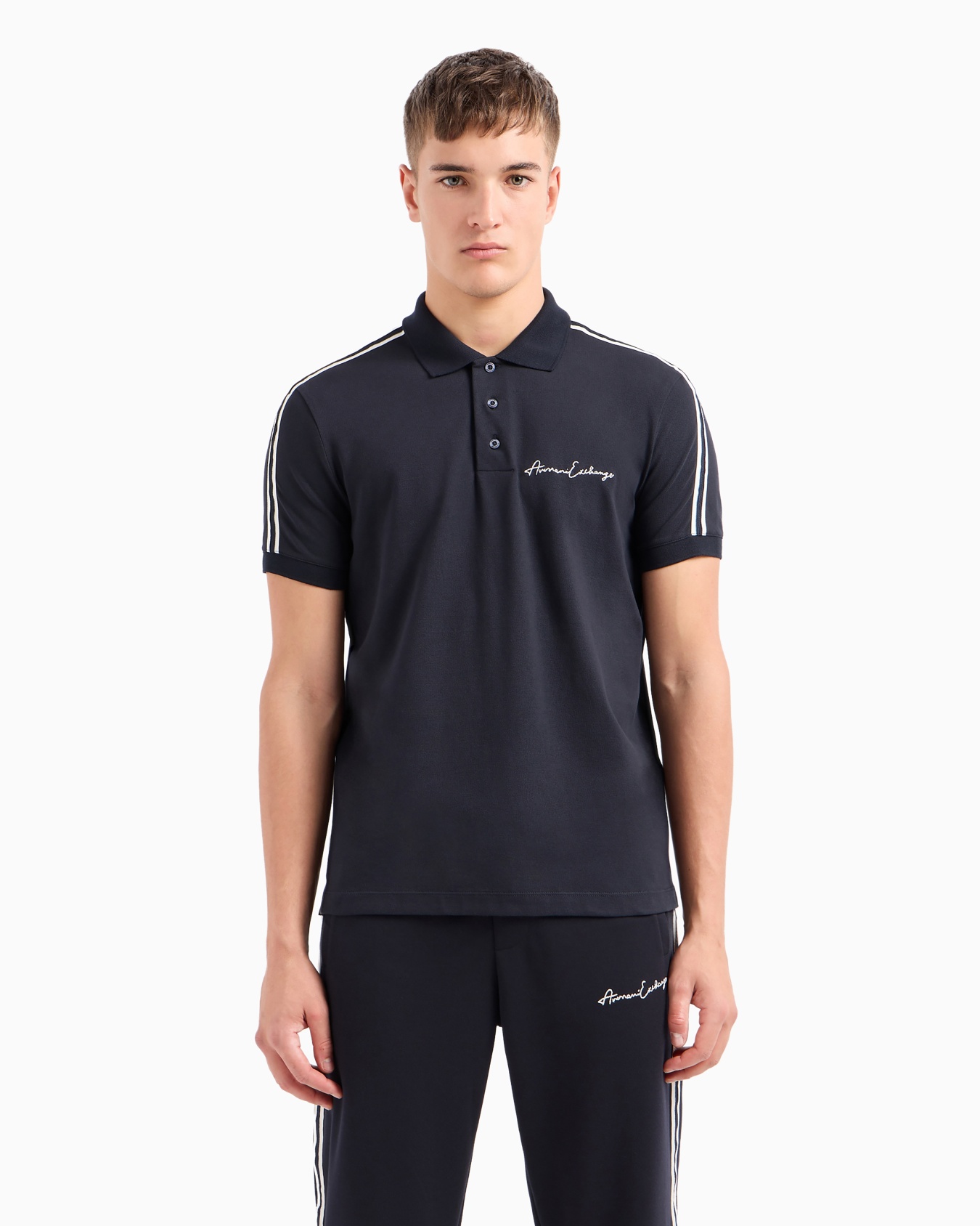 Regular fit polo shirt with Signature Logo Slide 3