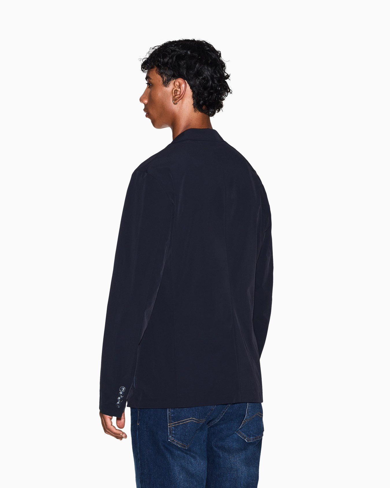 Single-breasted jacket in ultra-stretch twill Slide 2