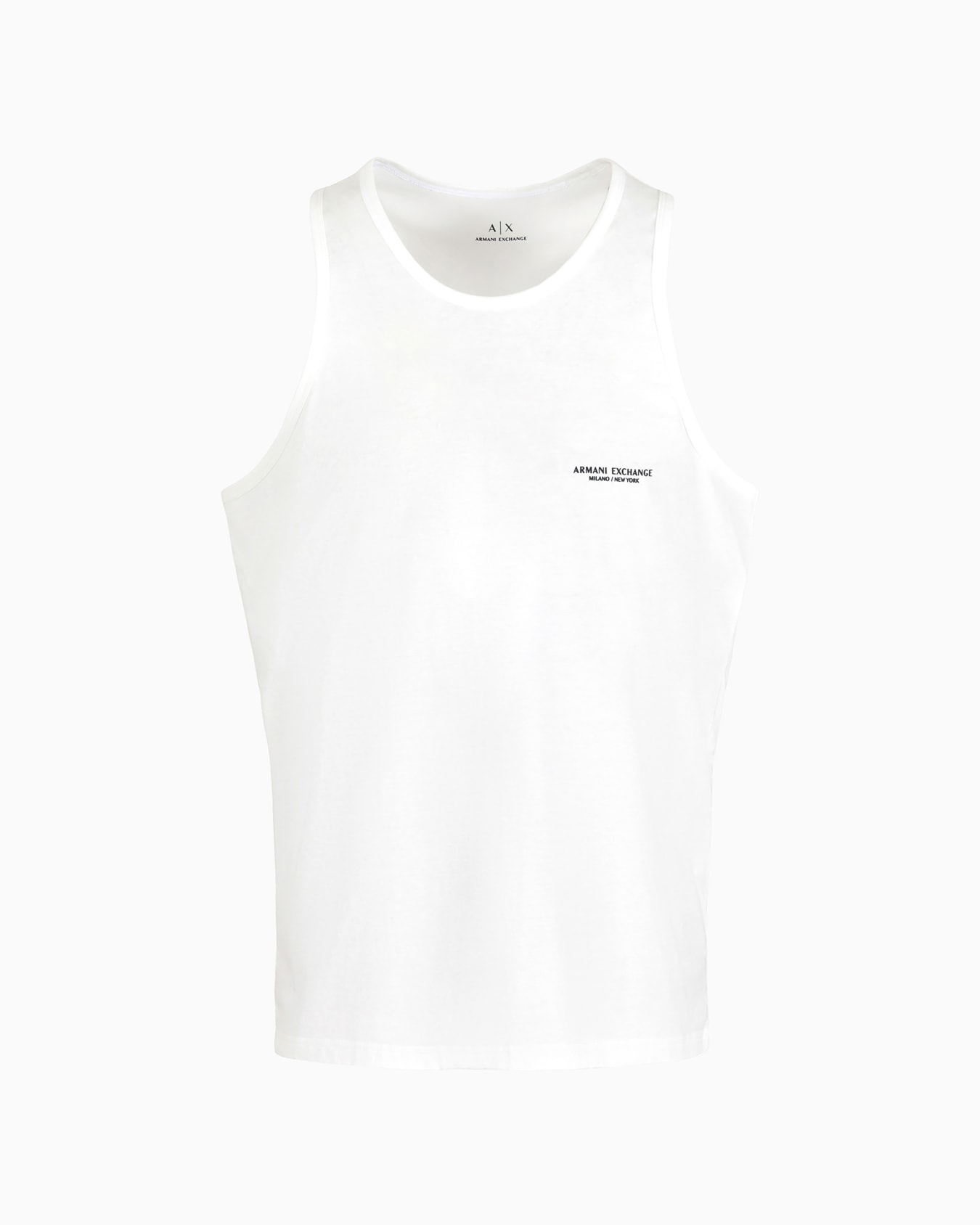 Stretch jersey tank top with logo Slide 0