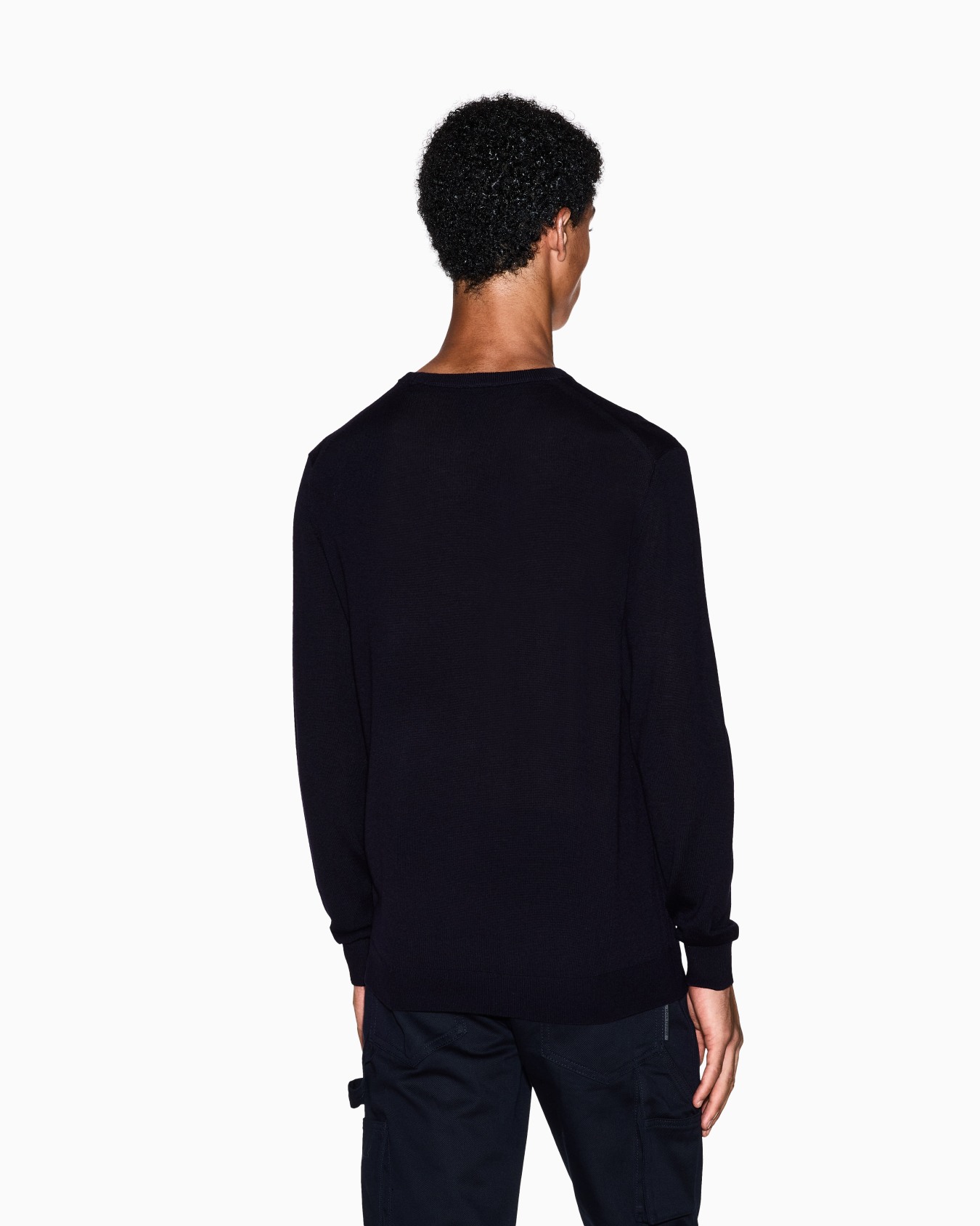 Crewneck sweater in virgin wool Slide 2