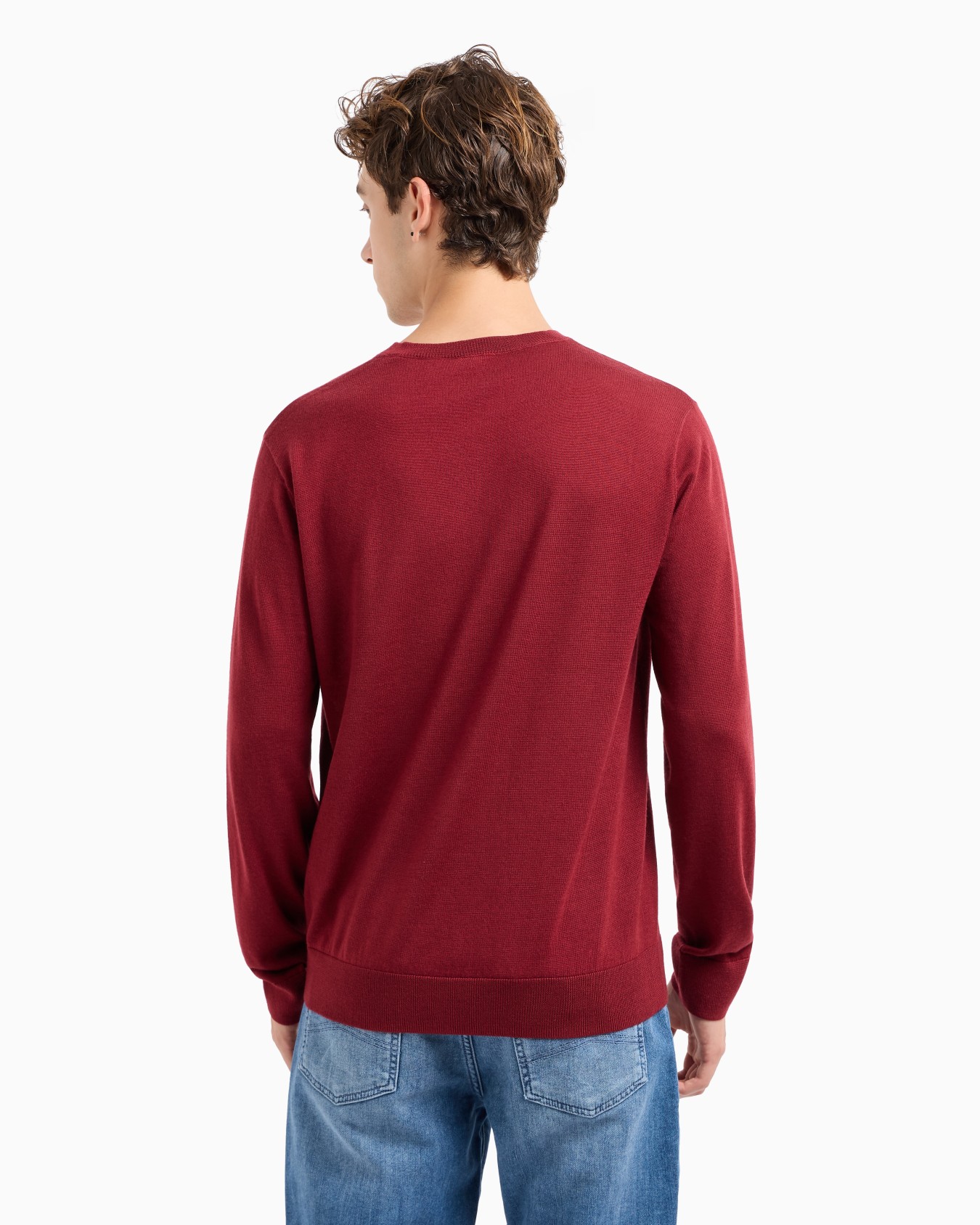 ASV Checked Jacquard V-neck Sweater Slide 2