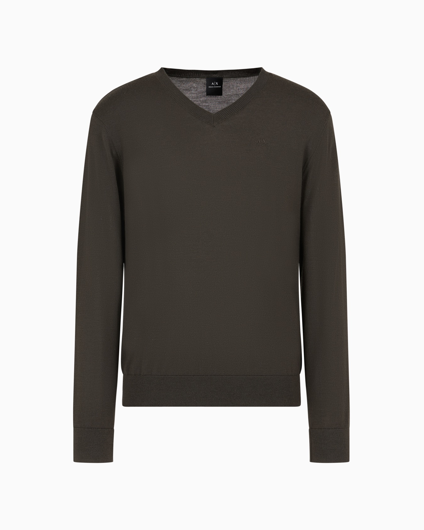 ASV Checked Jacquard V-neck Sweater Slide 0