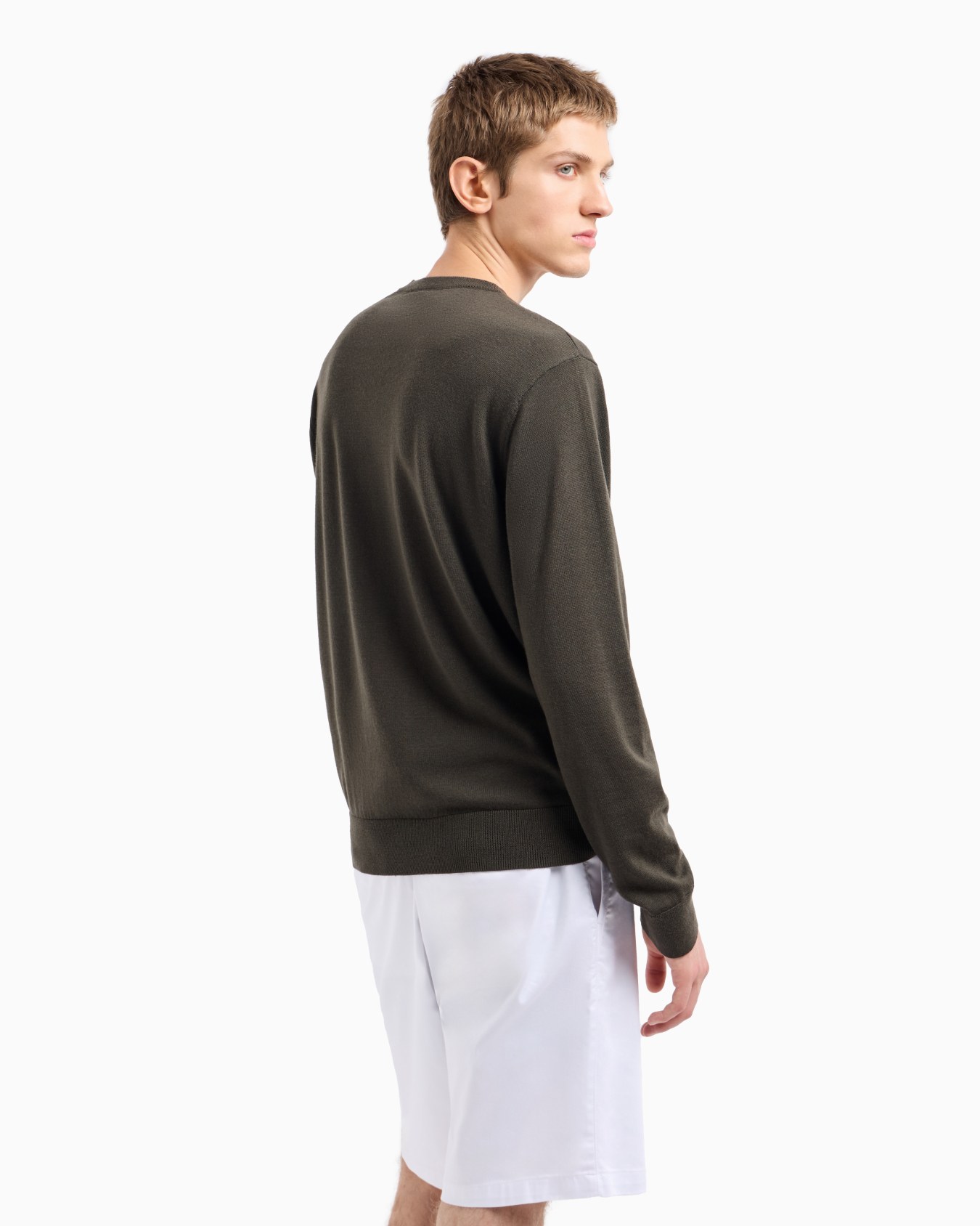 ASV Checked Jacquard V-neck Sweater Slide 2