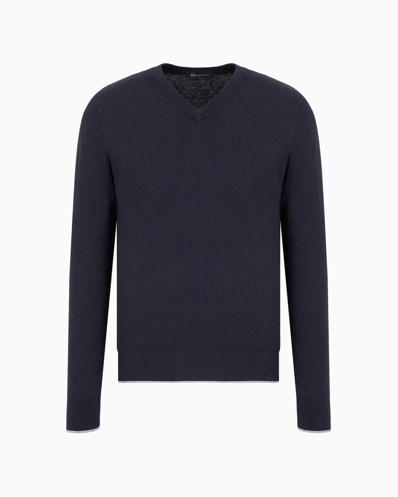 Maglione con scollo a V in cotone  Slide 0