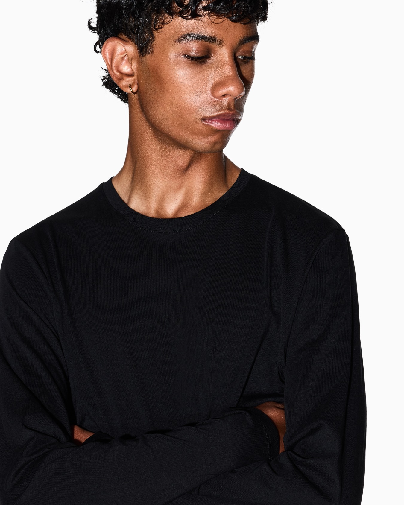 Pima Cotton Long Sleeve T-Shirt Slide 4
