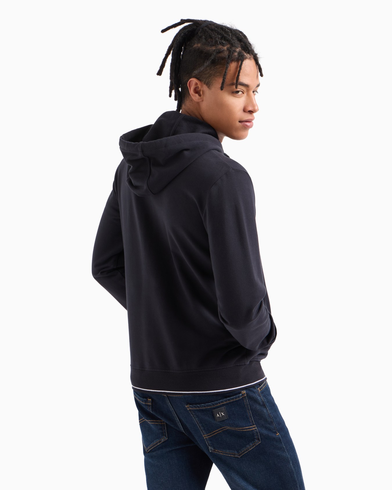 Stretch fabric zip-up sweatshirt Slide 2