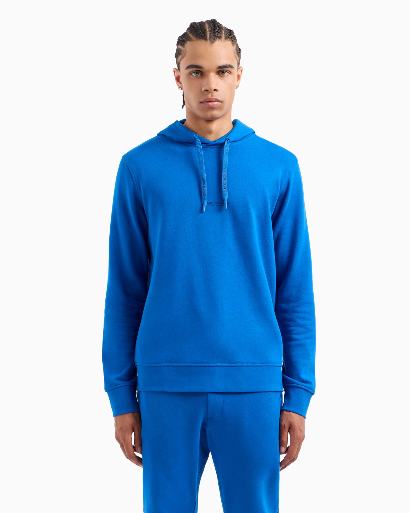 Sweat à capuche en coton French Terry avec logo Diapositive 1