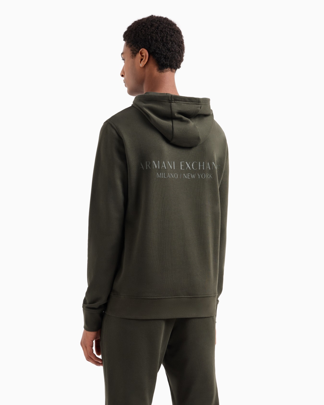 French Terry Cotton Hoodie with Logo Slide 2