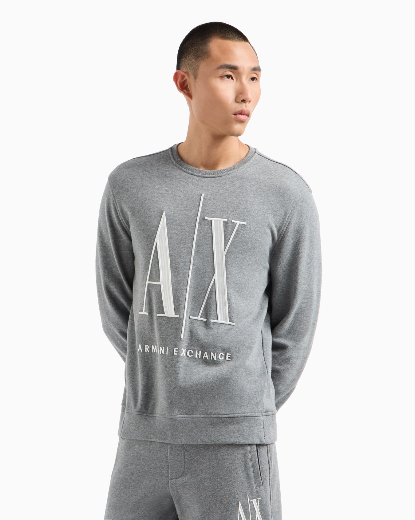 Stretch fabric zip-up hoodie Slide 1