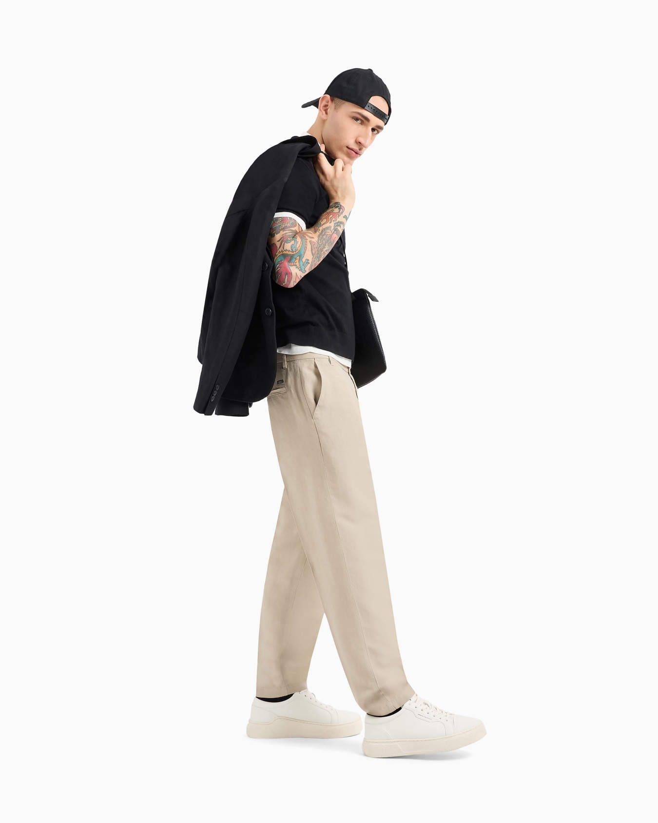 Poplin chino trousers Slide 1