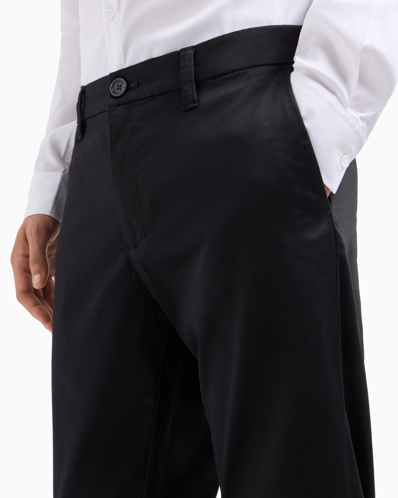 Pantaloni chino in popeline di cotone Slide 4