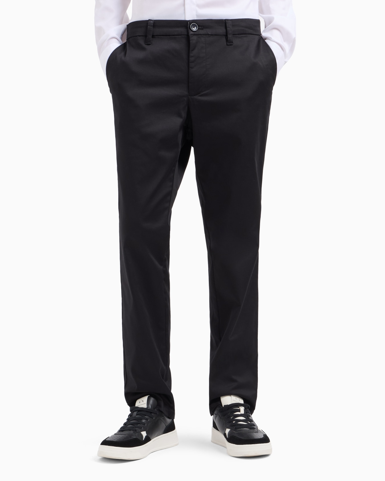 Cotton poplin chino trousers Slide 3