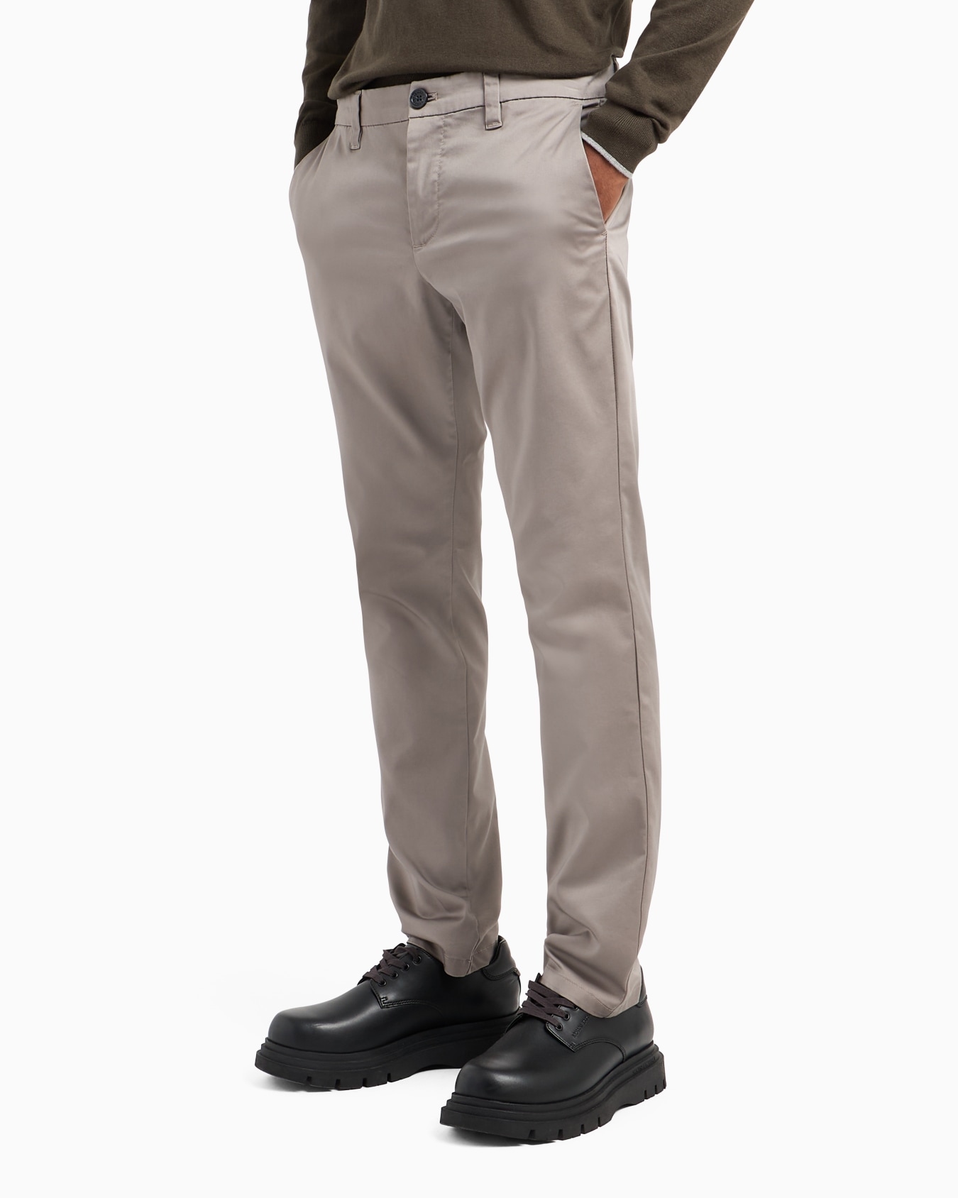 Cotton poplin chino trousers Slide 3