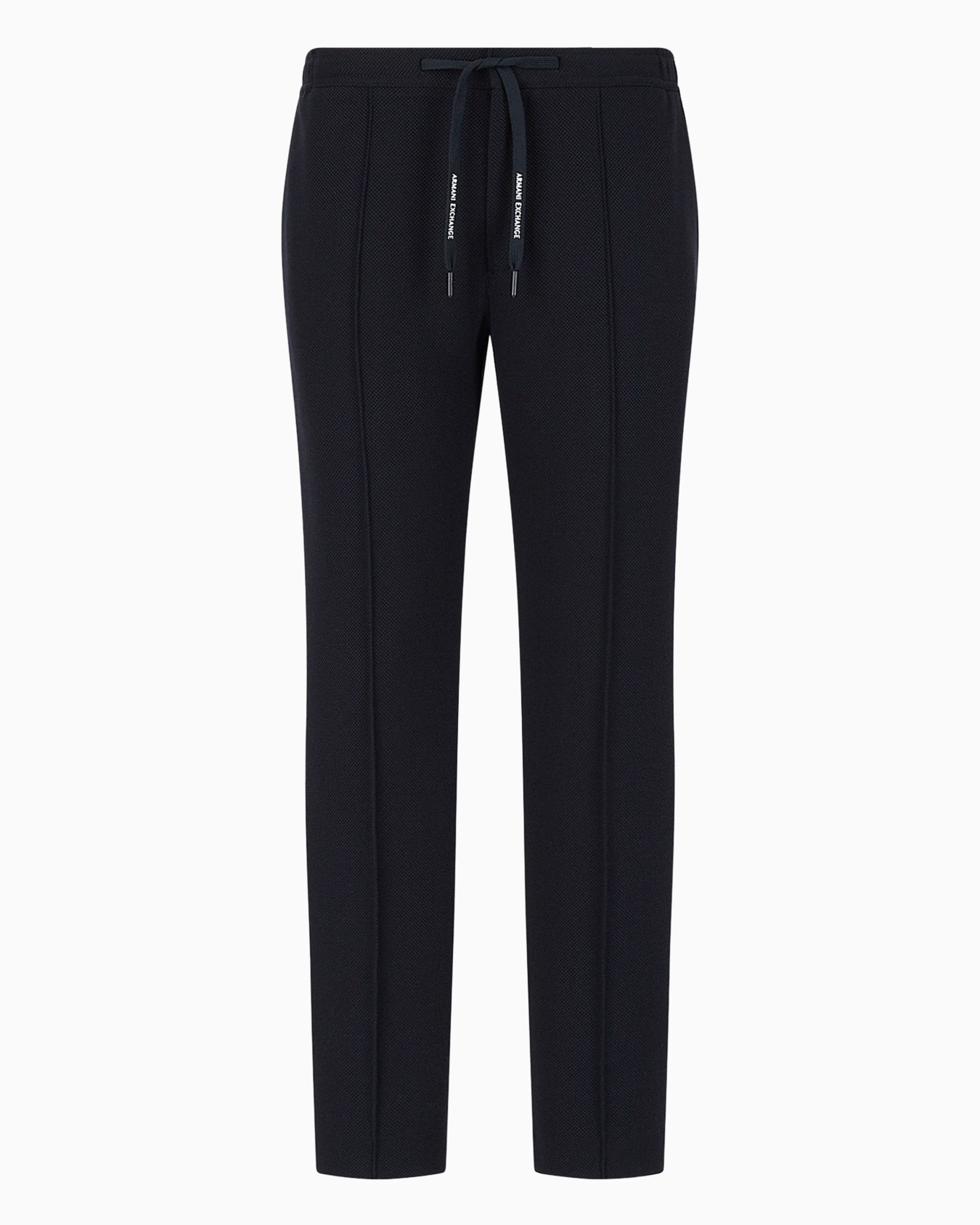 Straight fit trousers in textured fabric Slide 0
