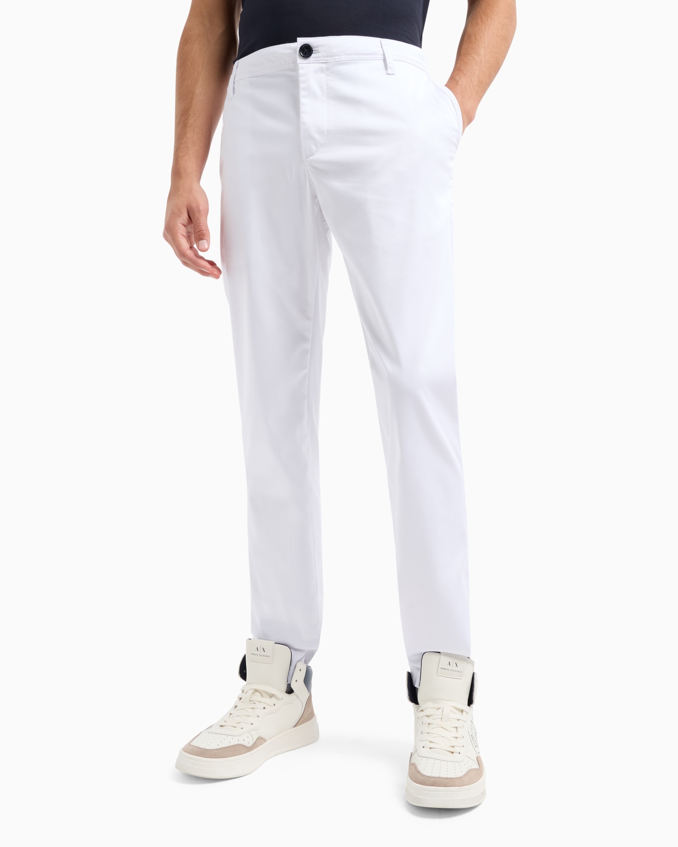 Regular fit gabardine trousers Slide 3