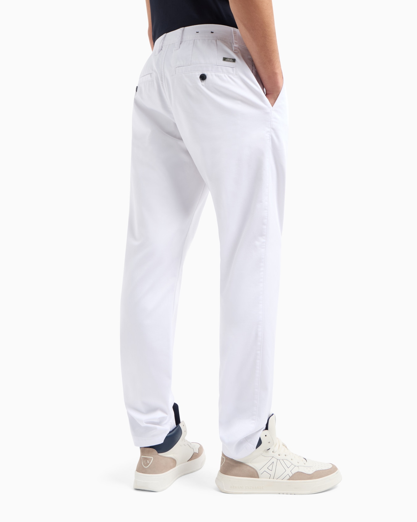 Regular fit gabardine trousers Slide 2