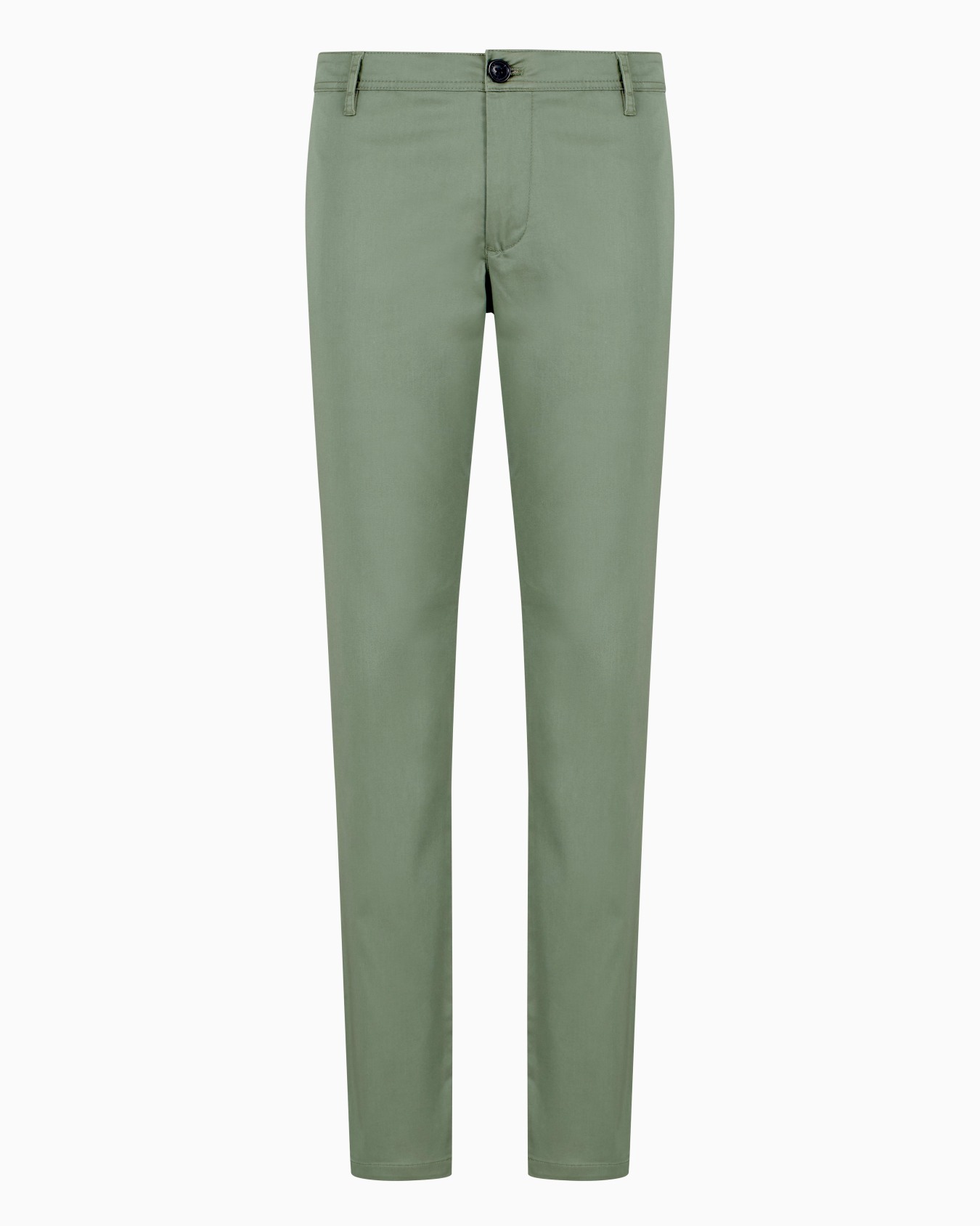 Pantalón chino de algodón satinado elástico Diapositiva 0