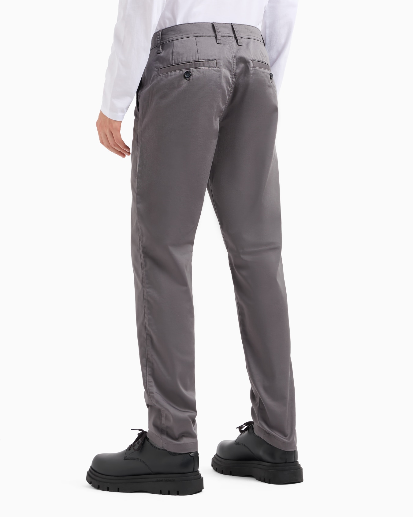 Regular fit gabardine trousers Slide 2