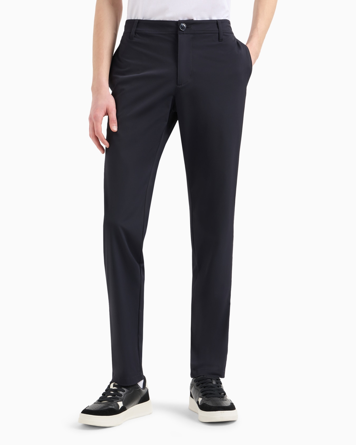 Slim fit trousers in ultra stretch twill Slide 1
