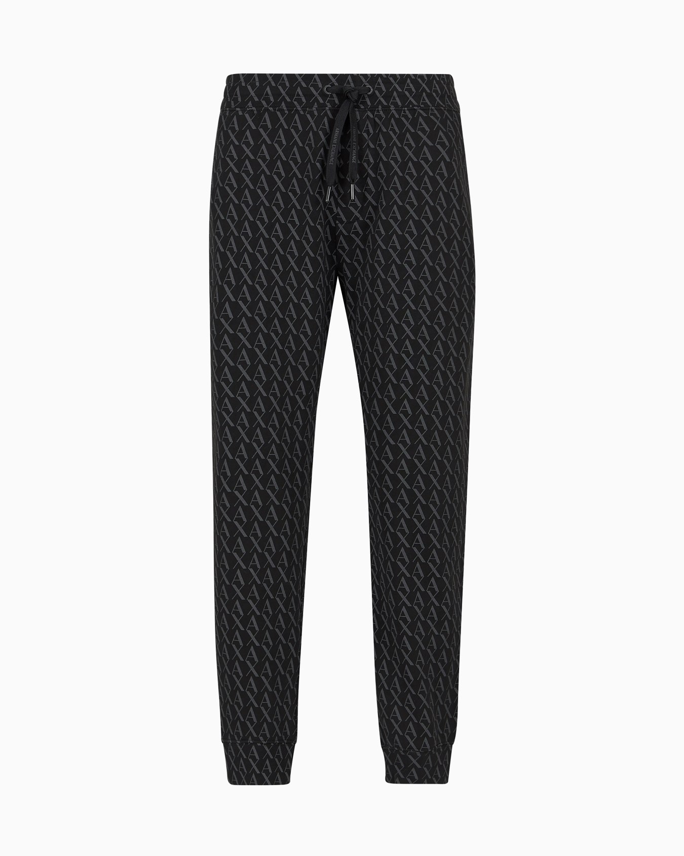 Jogger pants in fabric with allover logo pattern Diapositiva 0